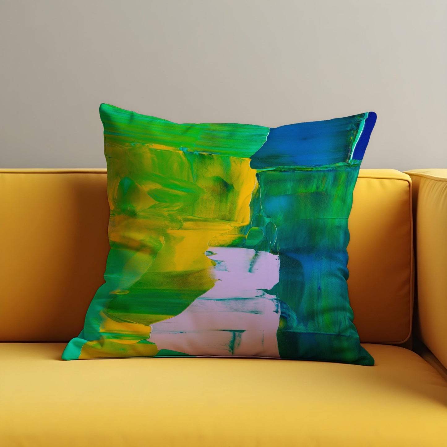 Color Block Abstract Cushion Cover, Colorful Throw Pillow Case
