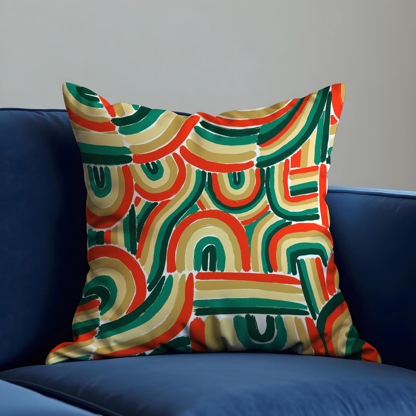 Colorful Abstract Rainbow Cushion Cover, Brushstroke Pillow Case