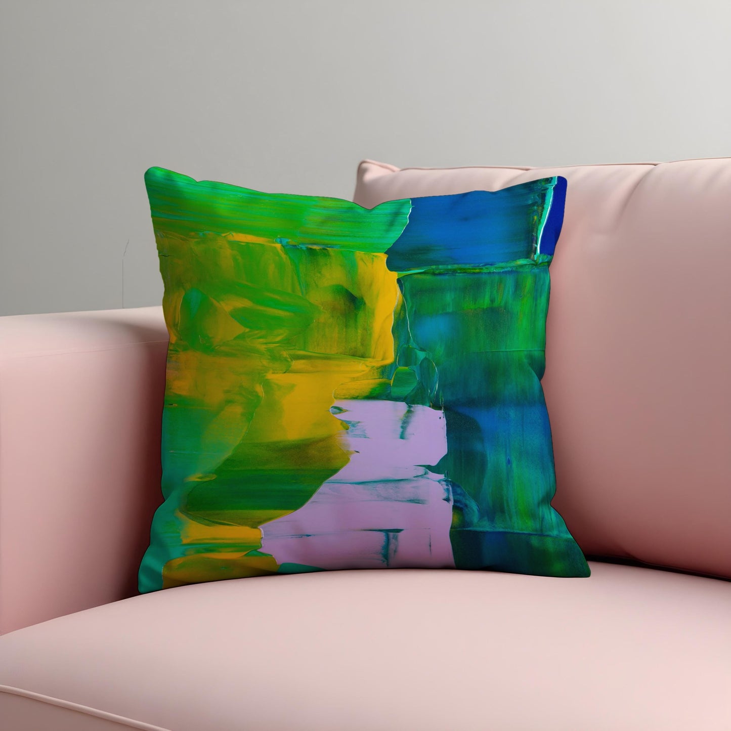Color Block Abstract Cushion Cover, Colorful Throw Pillow Case