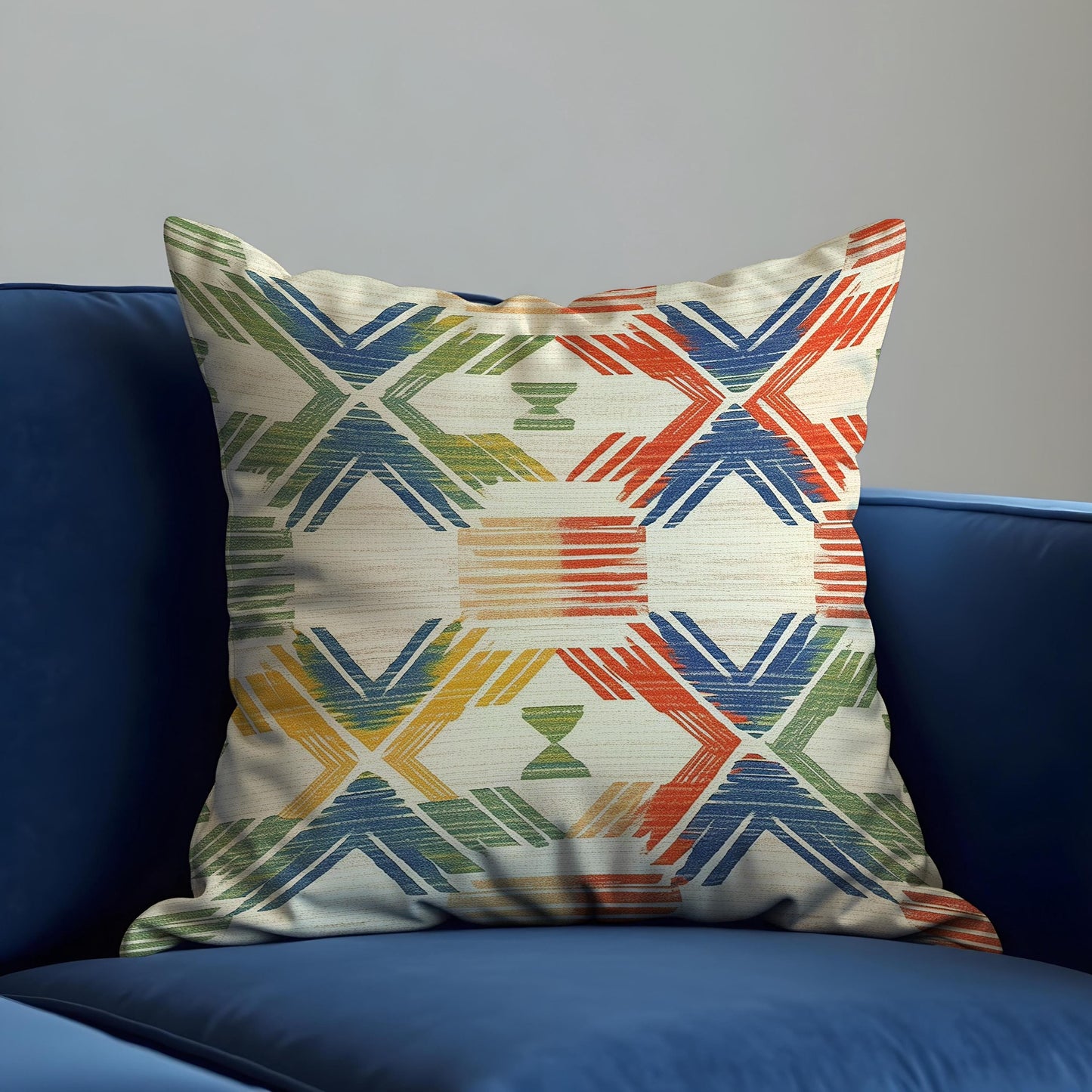 Boho Tribal Geometric Cushion Cover, Southwestern Pattern Pillow Cover