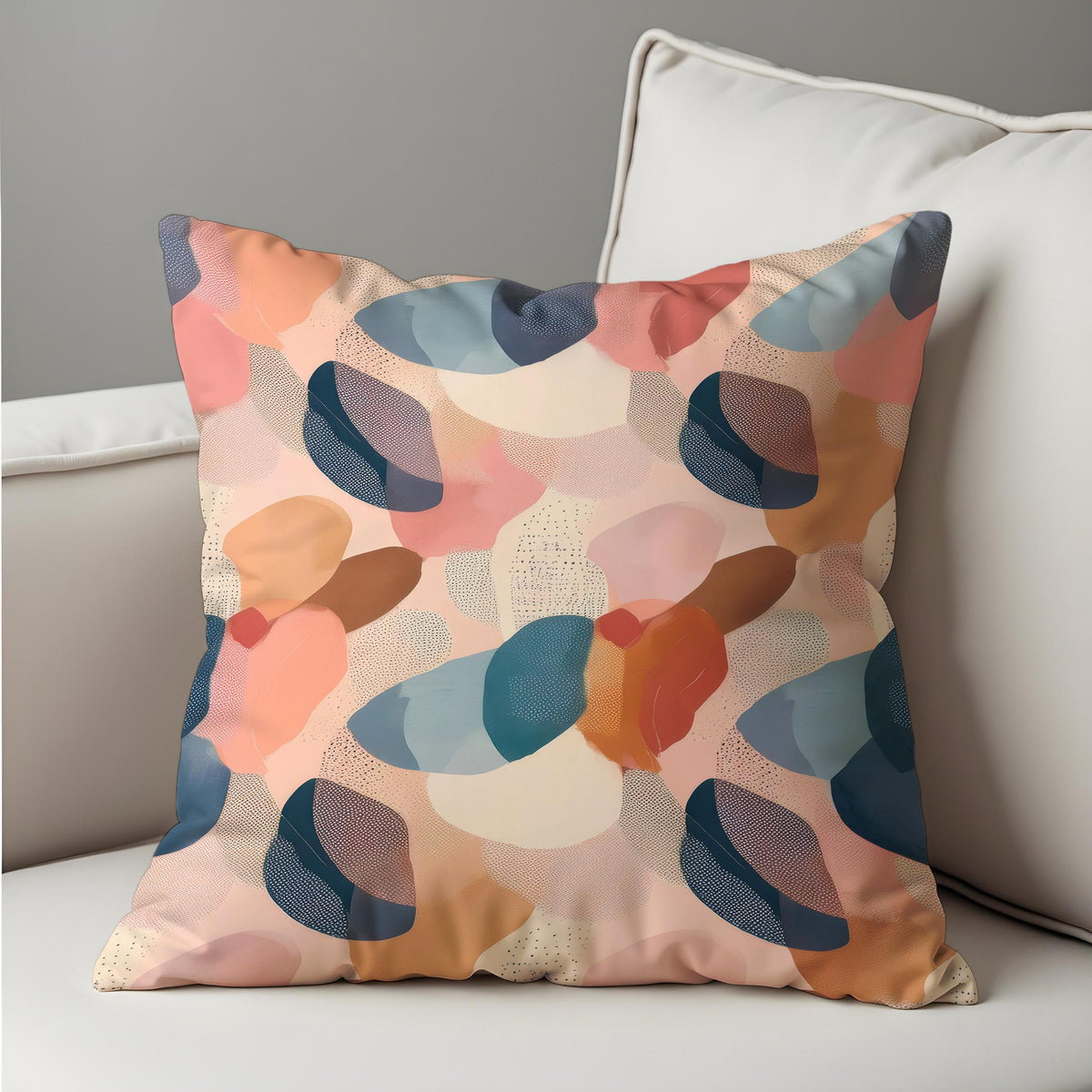 Soft Pastel Abstract Throw Pillow Cover, Modern Cushion Case