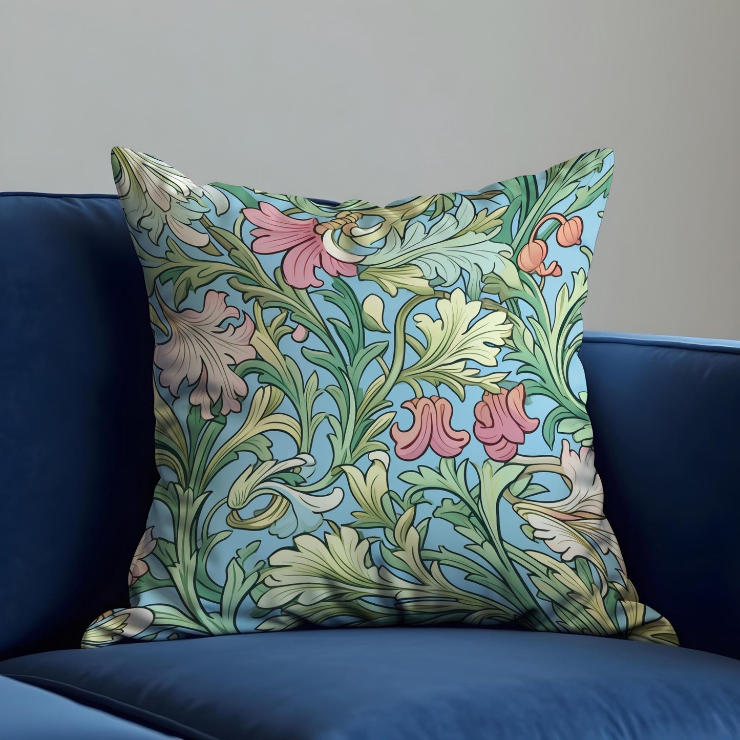 Classic Floral Cushion Cover, Farmhouse Decorative Pillow Cover