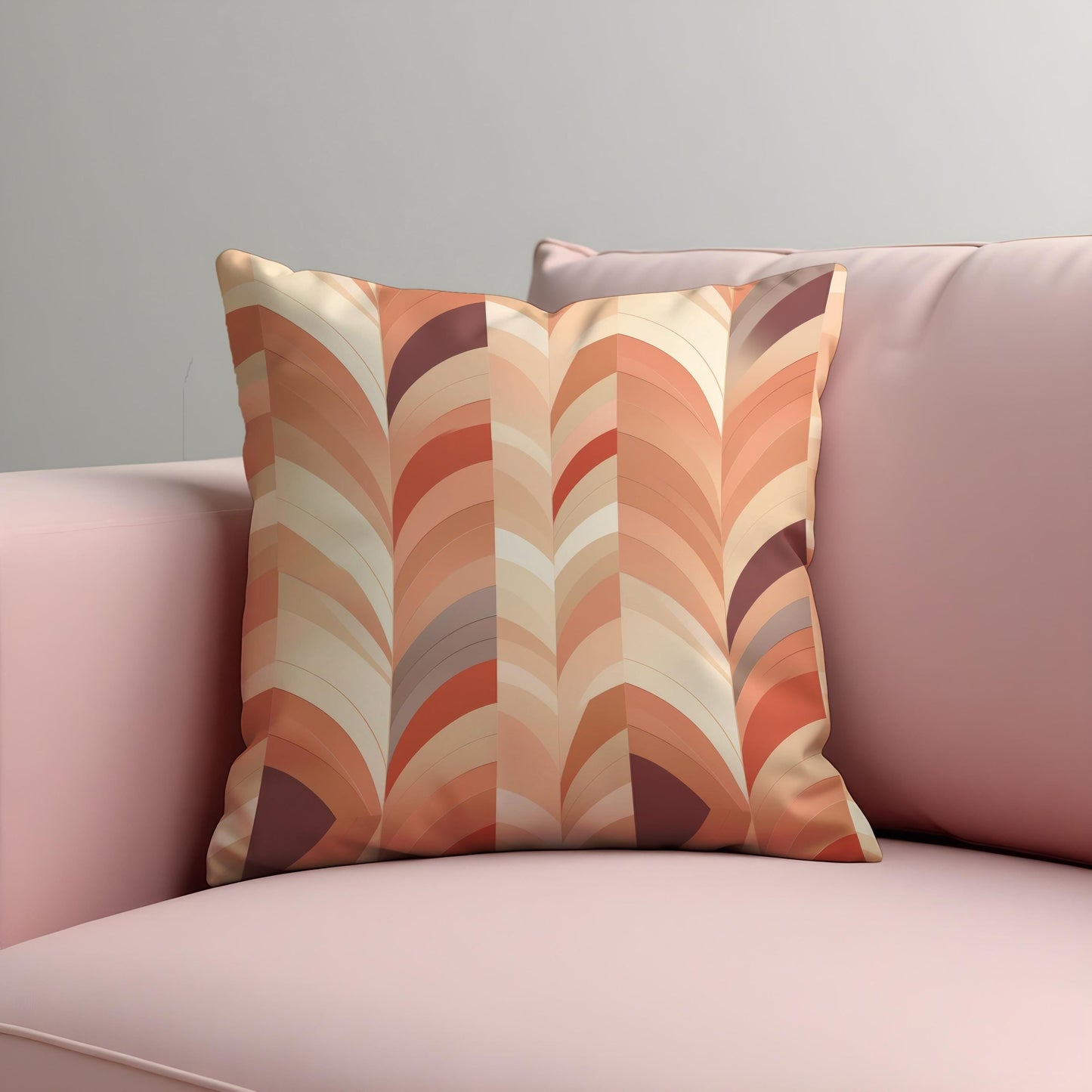 Retro Chevron Throw Pillow Cover, Boho Geometric Cushion Cover