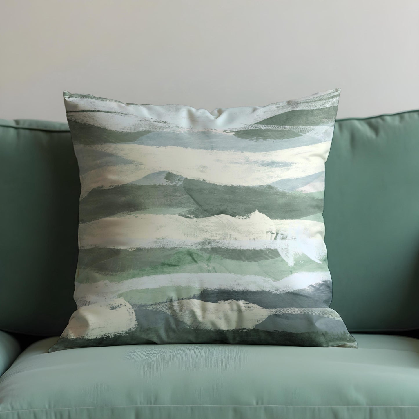 Abstract Landscape Cushion Cover, Minimalist Brushstroke Pillow Case