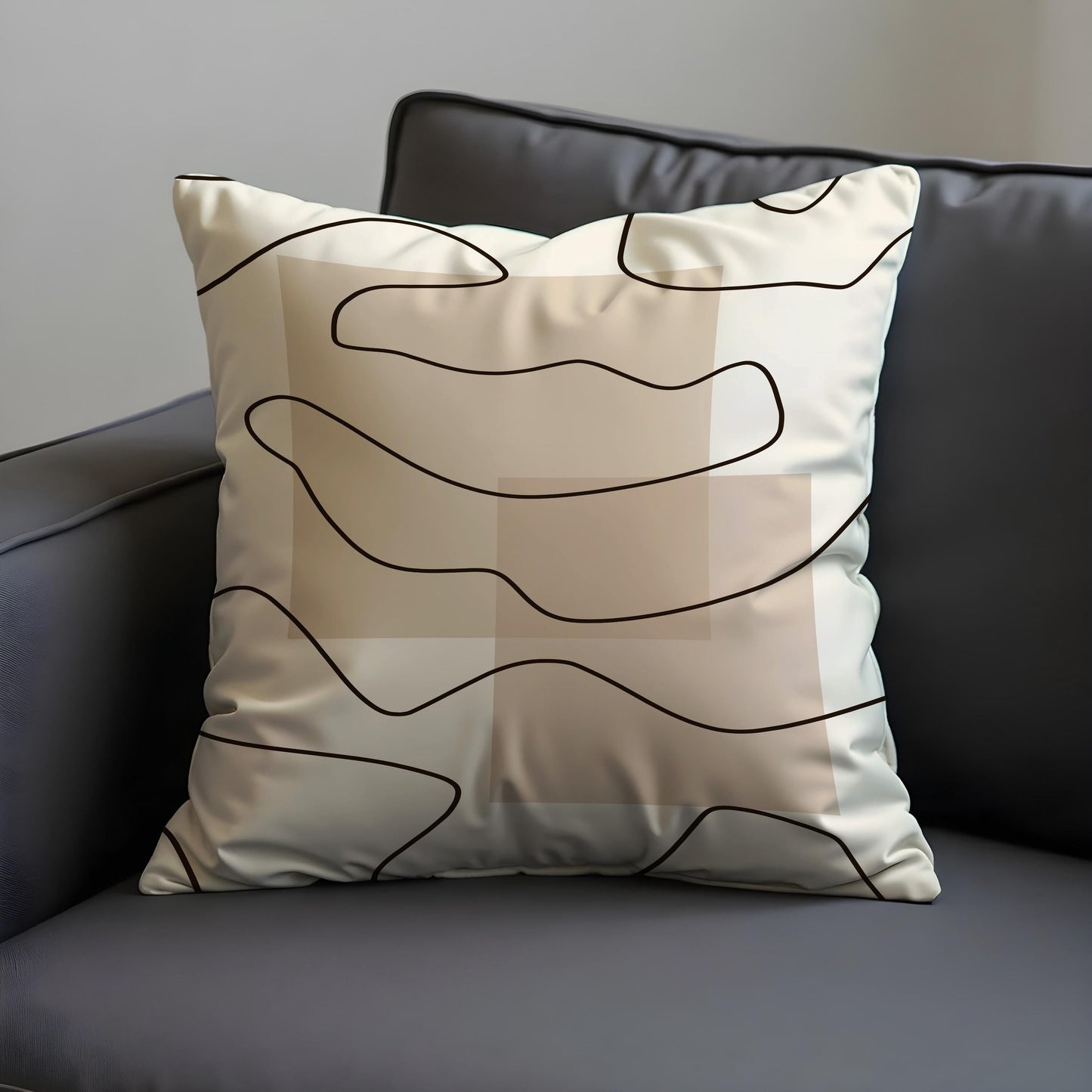 Minimalist Abstract Line Cushion Cover, Modern Throw Pillow Cover