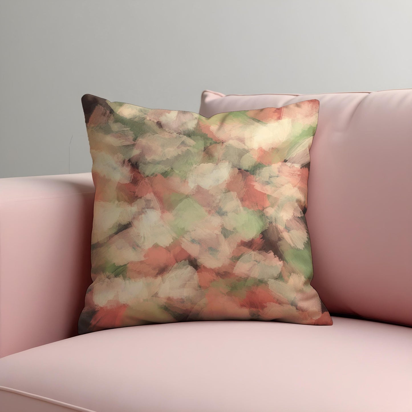 Earth Tone Watercolor Cushion Cover, Soft Abstract Brushstroke Pillow Cover