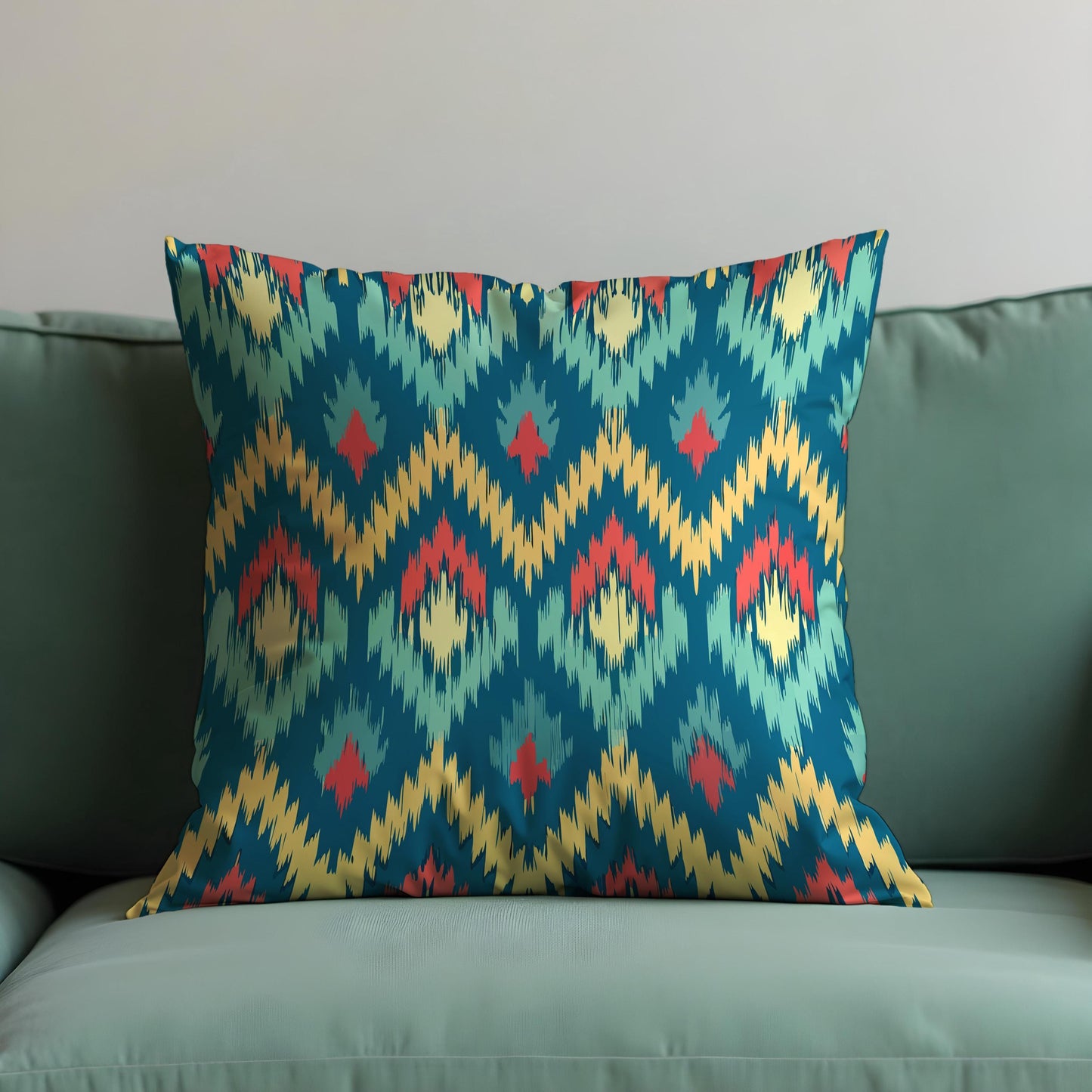 Tribal Ikat Throw Pillow Cover, Bold Geometric Cushion Cover