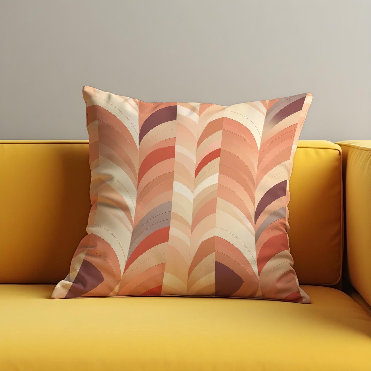 Retro Chevron Throw Pillow Cover, Boho Geometric Cushion Cover