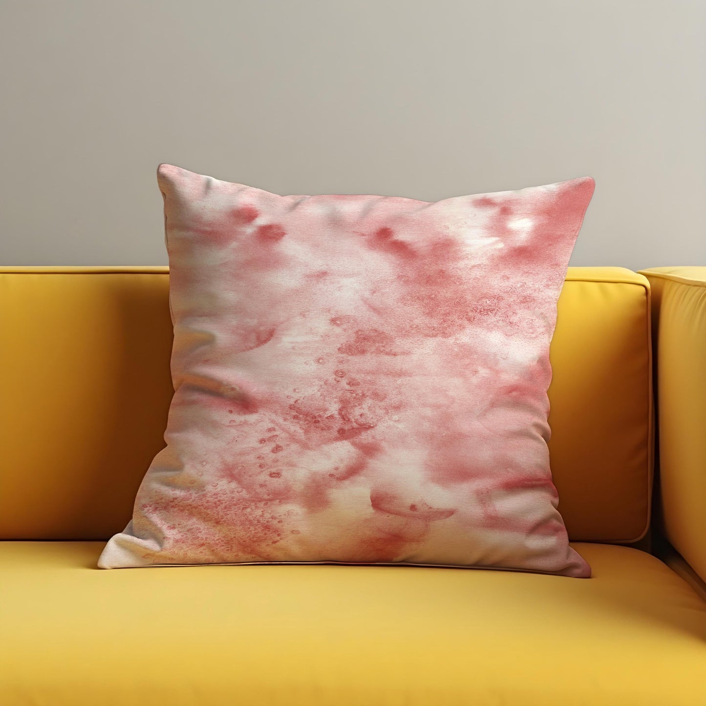Blush Pink Cushion Cover, Soft Watercolor Marble Texture Pillow Case