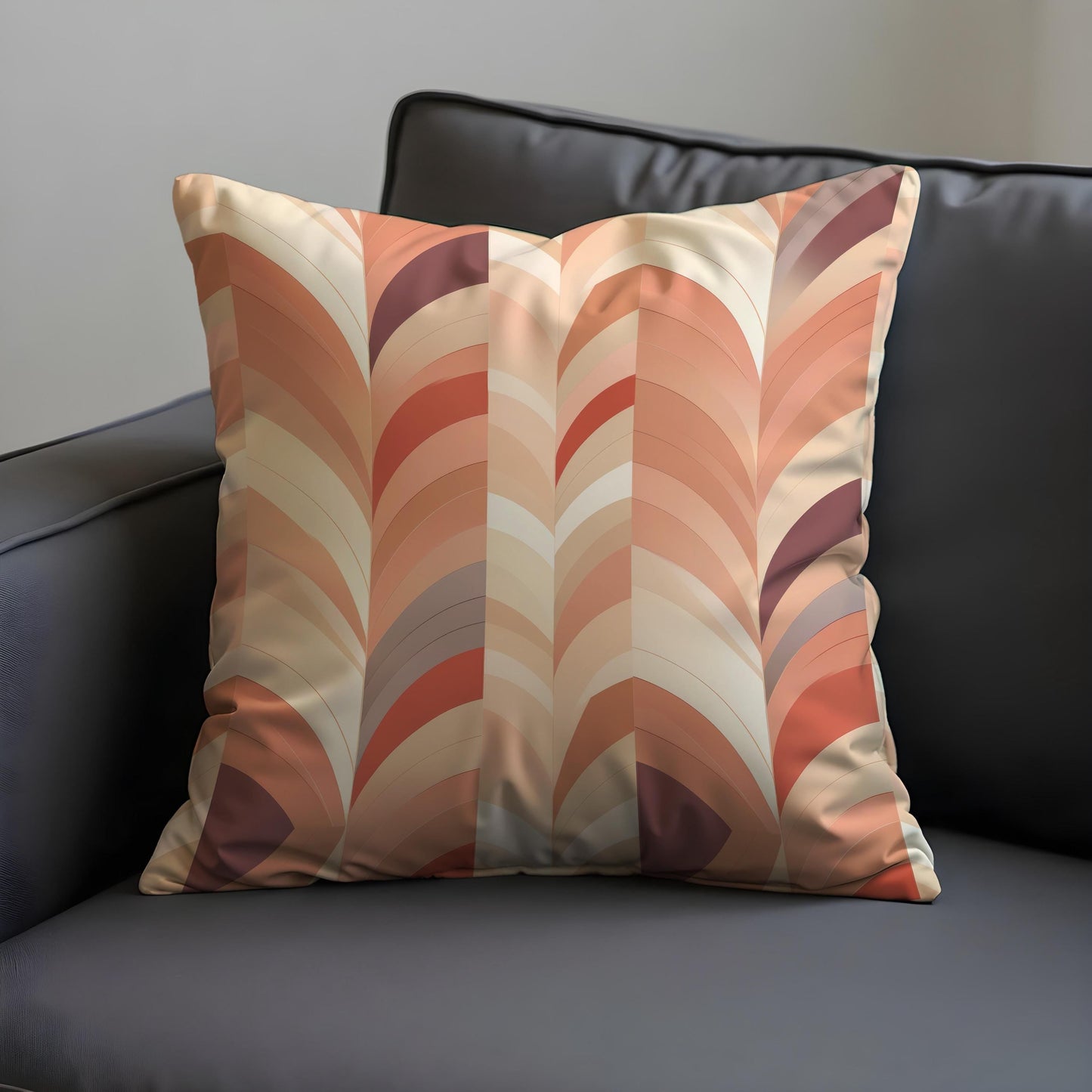 Retro Chevron Throw Pillow Cover, Boho Geometric Cushion Cover