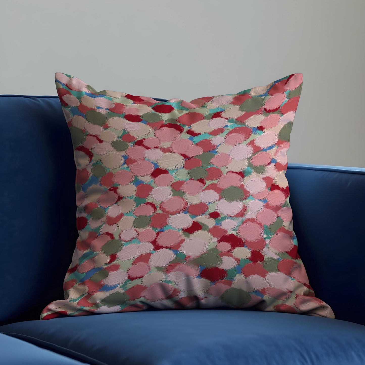 Abstract Dot Cushion Cover, Painterly Brushstroke Pattern Pillow Case