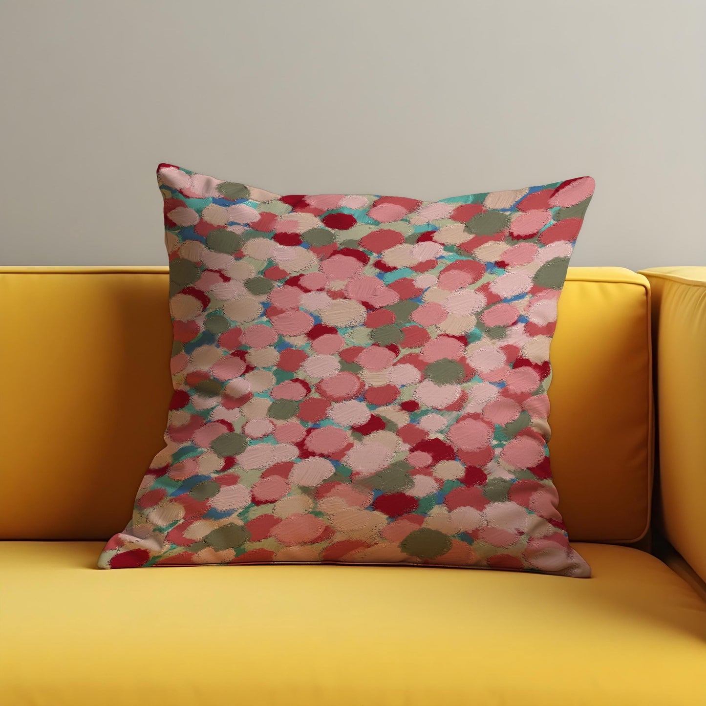 Abstract Dot Cushion Cover, Painterly Brushstroke Pattern Pillow Case
