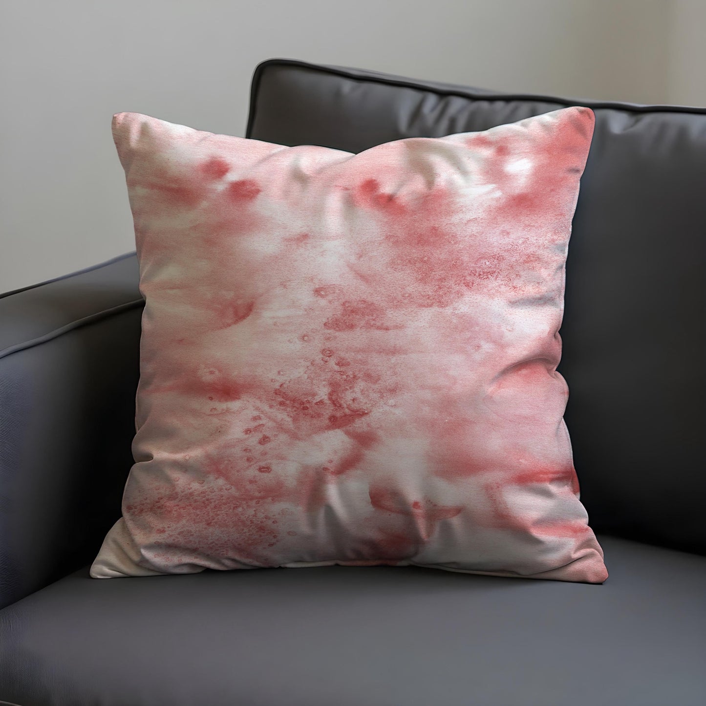 Blush Pink Cushion Cover, Soft Watercolor Marble Texture Pillow Case