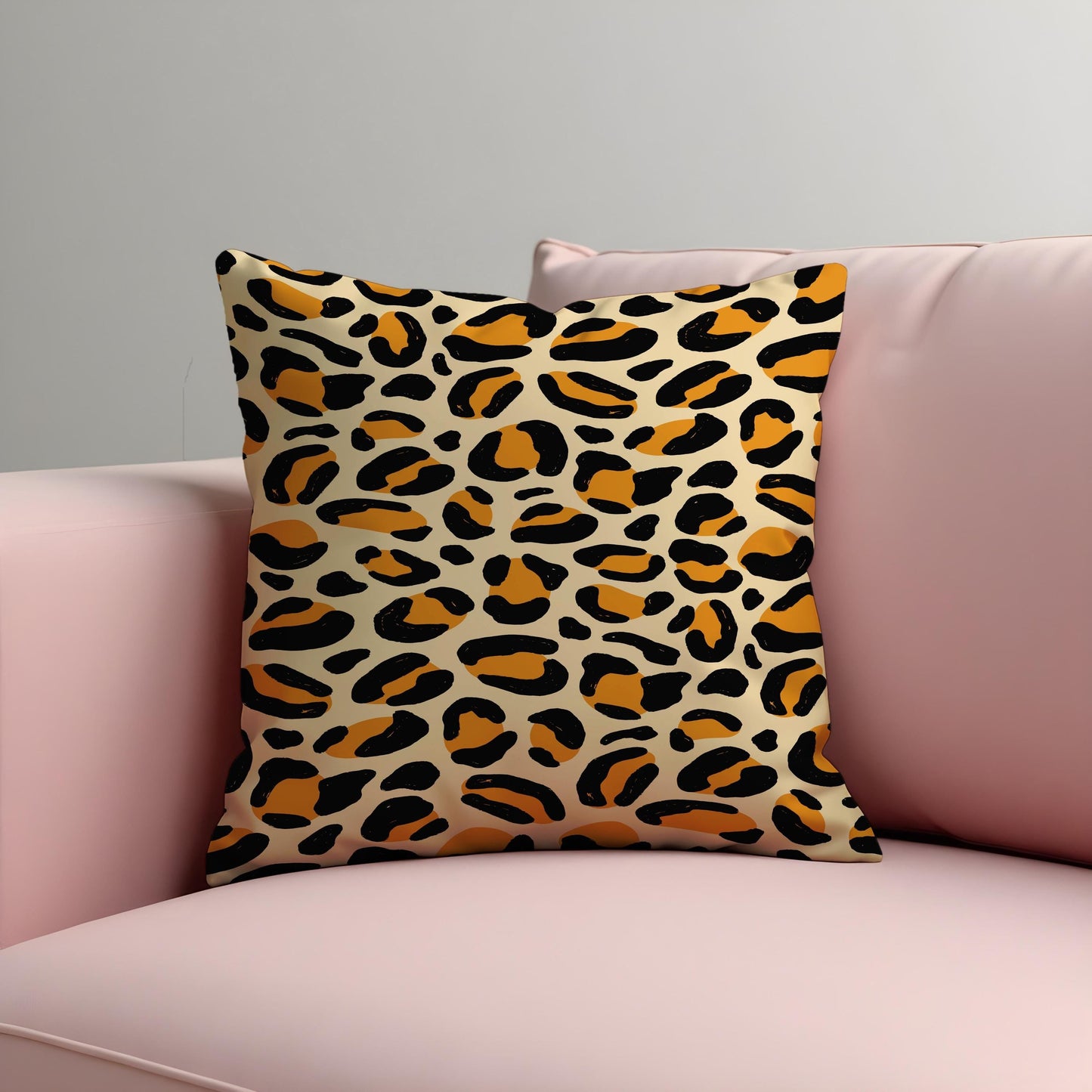 Wild Jungle Cushion Cover, Bold Leopard Safari Throw Pillow Cover