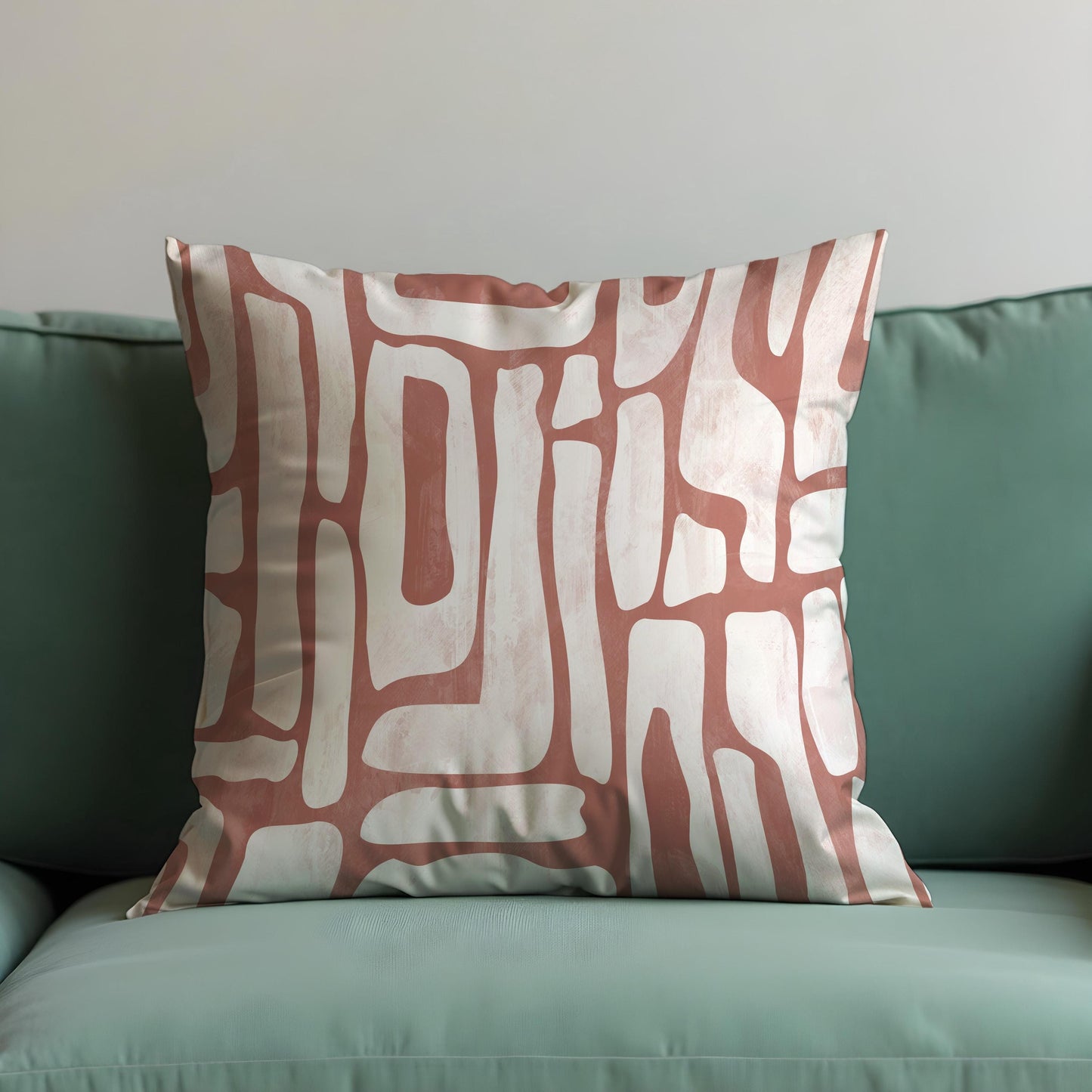 Blush Pink Abstract Cushion Cover , Organic Line ArtPillow Case
