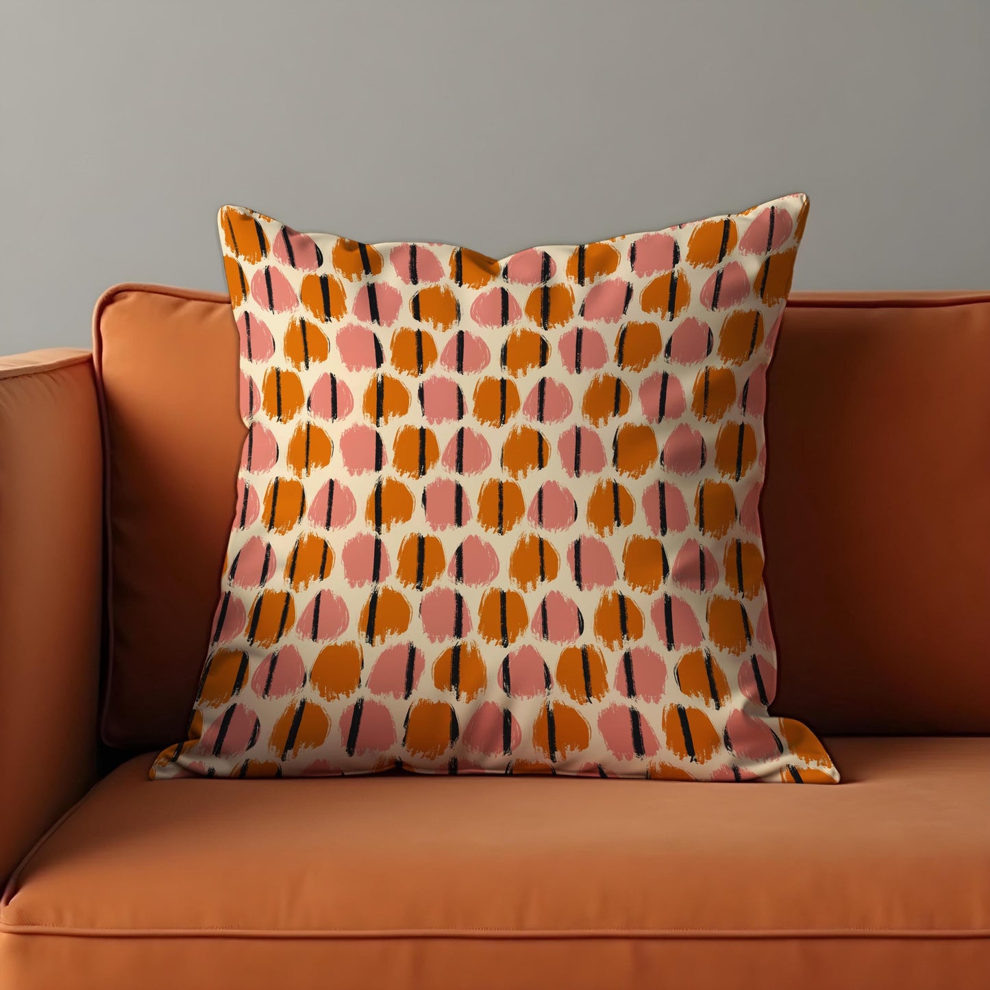 Abstract Dot Cushion Cover,Paint Brush Circle Pattern Pillow Case