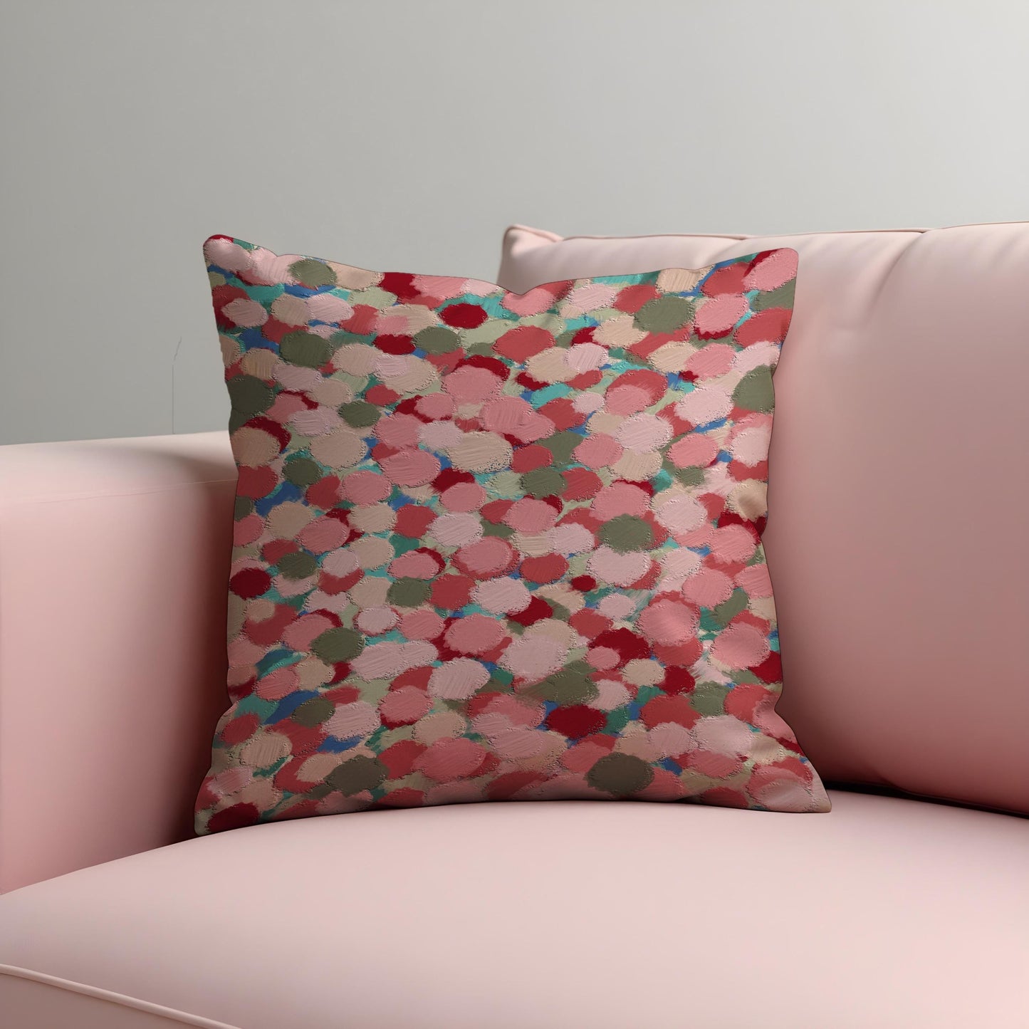 Abstract Dot Cushion Cover, Painterly Brushstroke Pattern Pillow Case