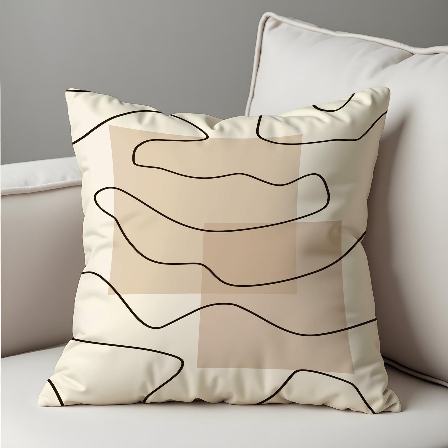 Minimalist Abstract Line Cushion Cover, Modern Throw Pillow Cover