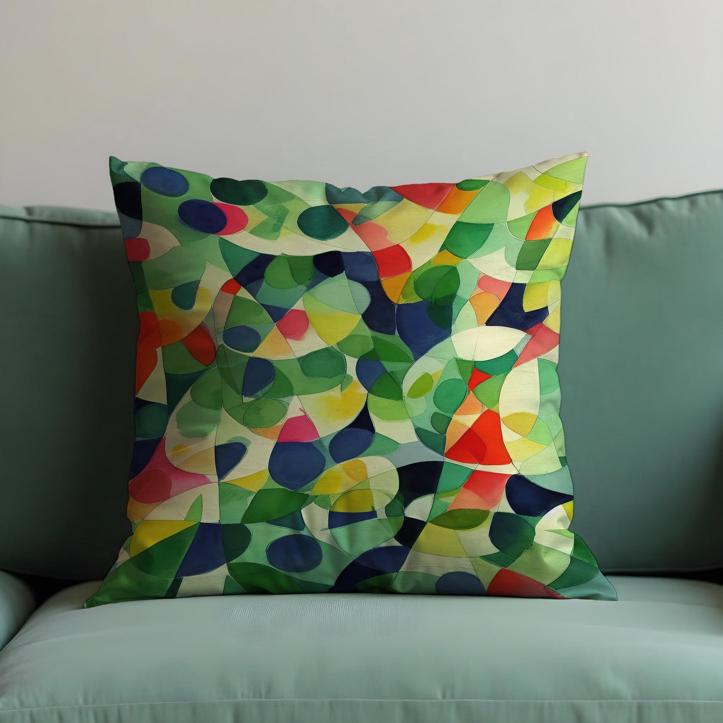 Colorful Abstract Geometric Cushion Cover, Modern Art Throw Pillow Case