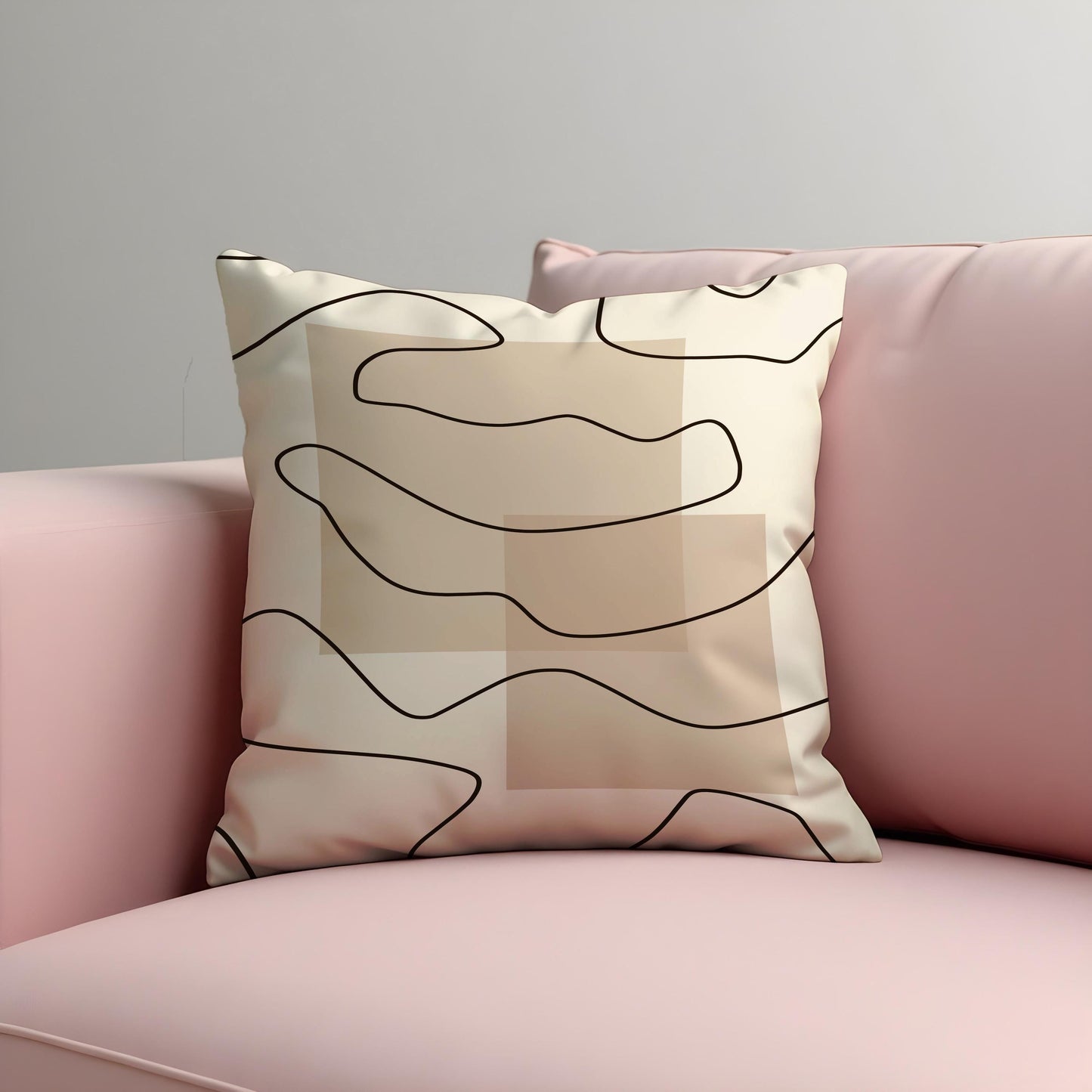 Minimalist Abstract Line Cushion Cover, Modern Throw Pillow Cover
