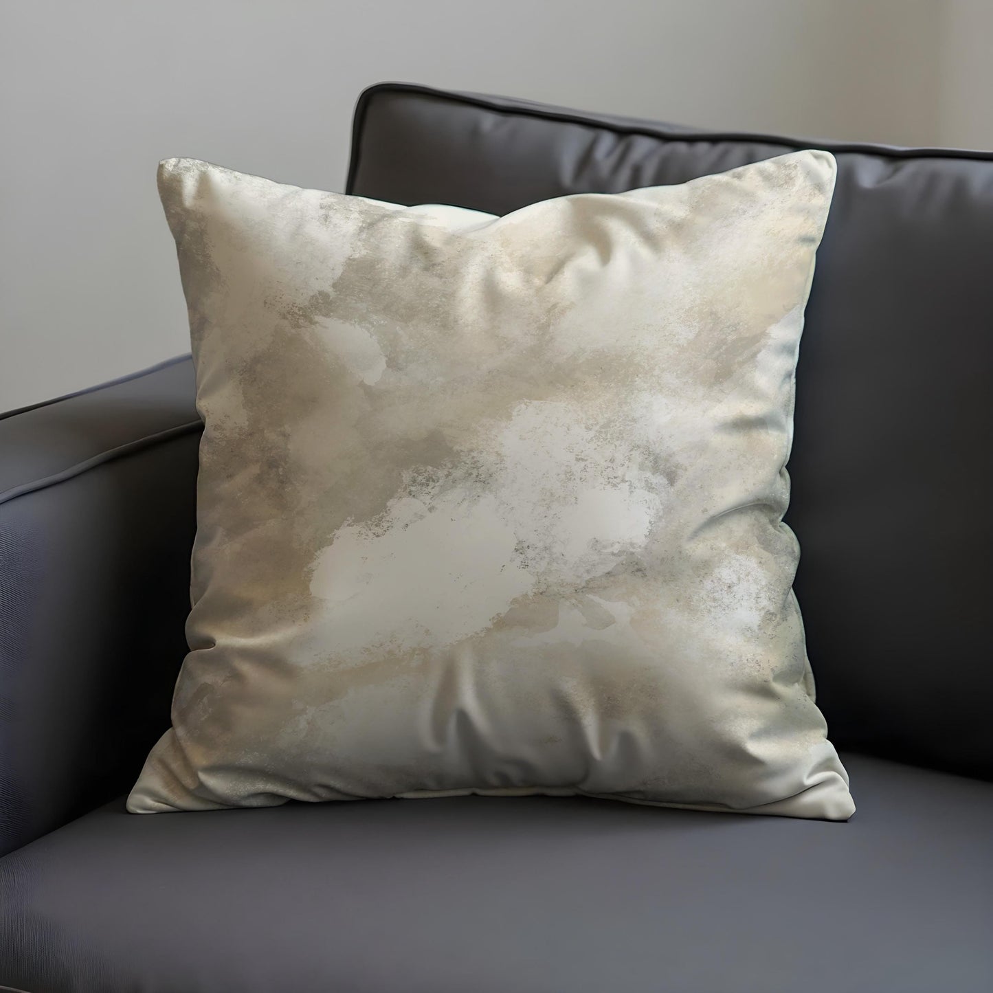 Neutral Beige Watercolor Cushion Cover, Minimalist Abstract Pillow Case