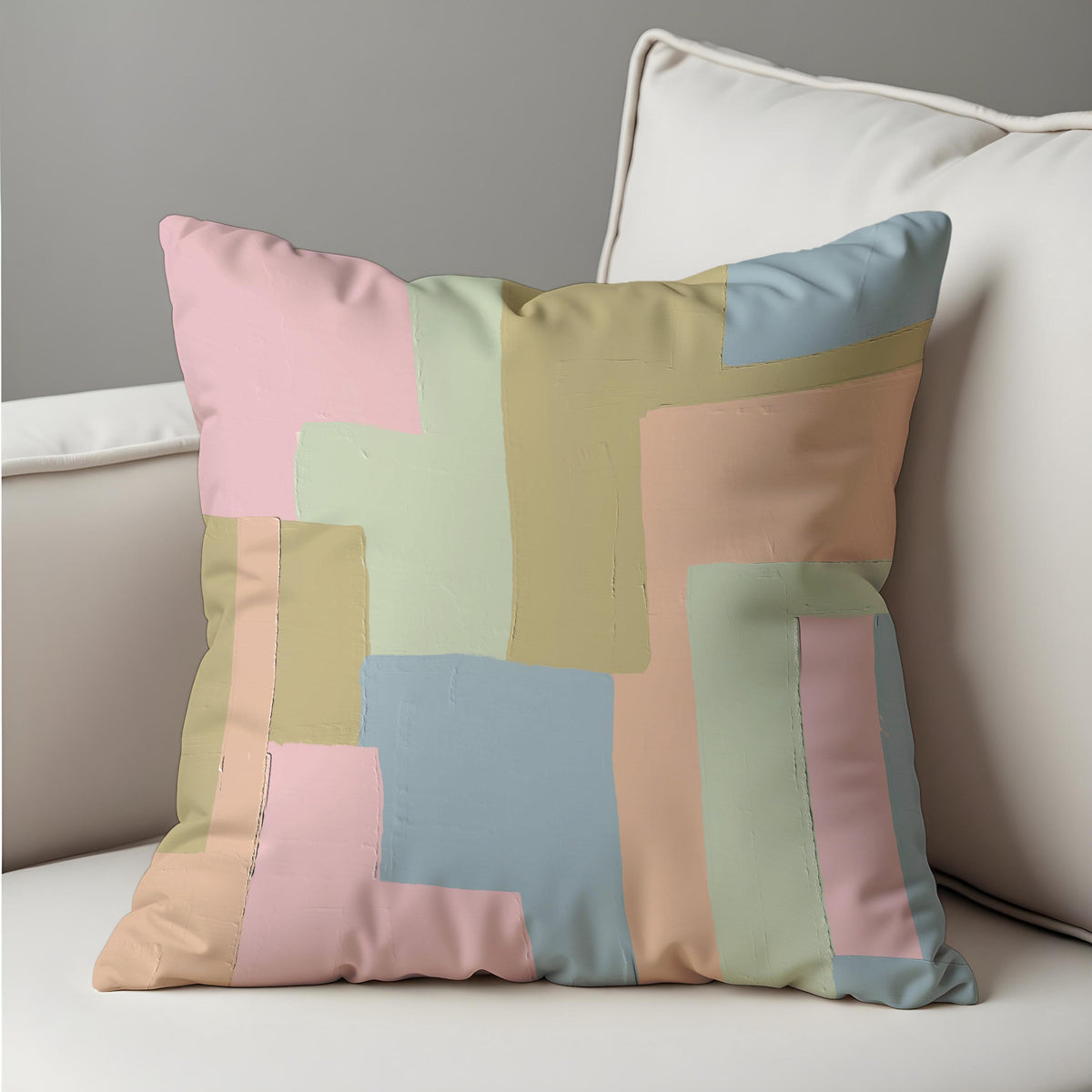 Pastel Geometric Cushion Cover, Scandinavian Pillow Case