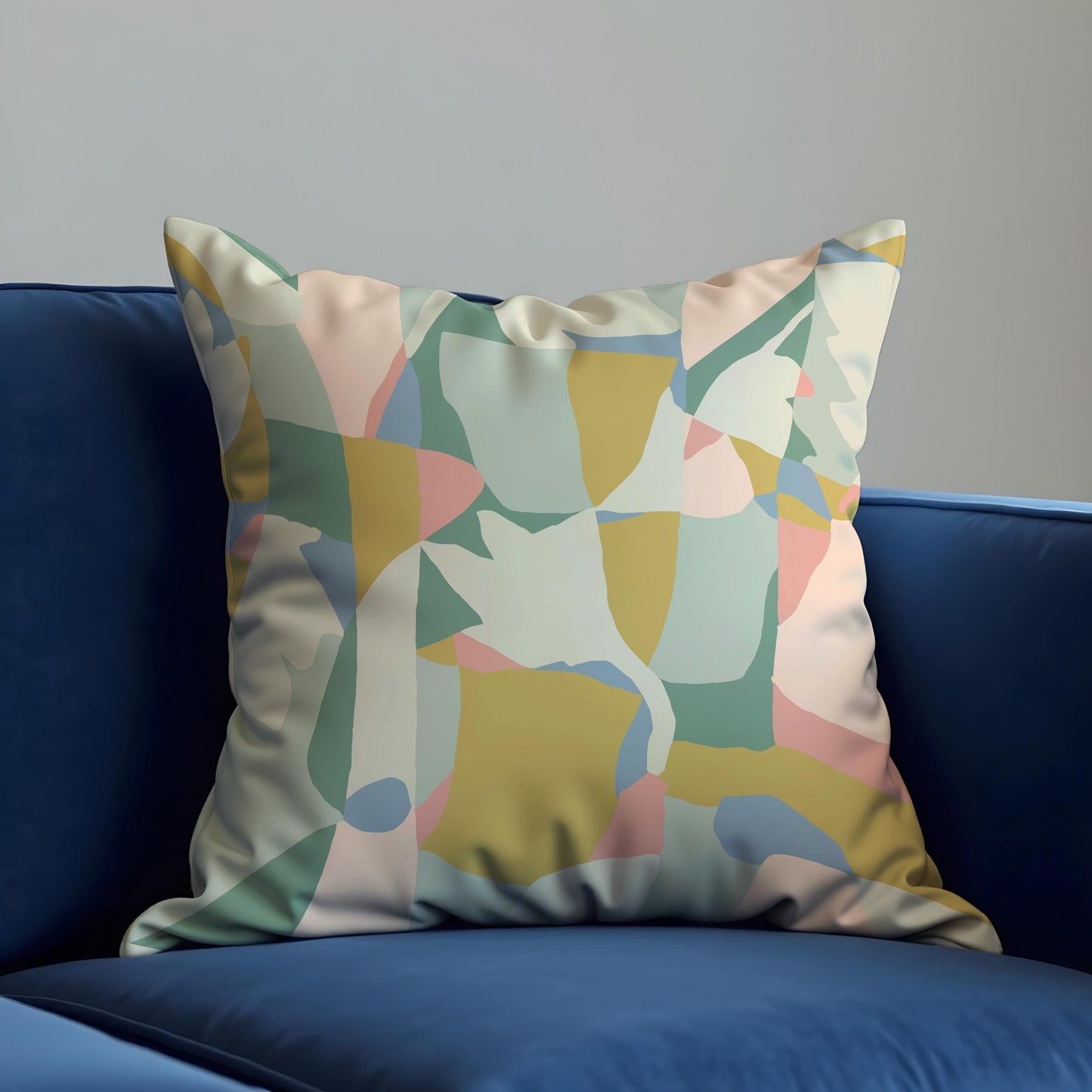 Pastel Abstract Art Pillow Cover, Modern Minimalist Cushion Cover