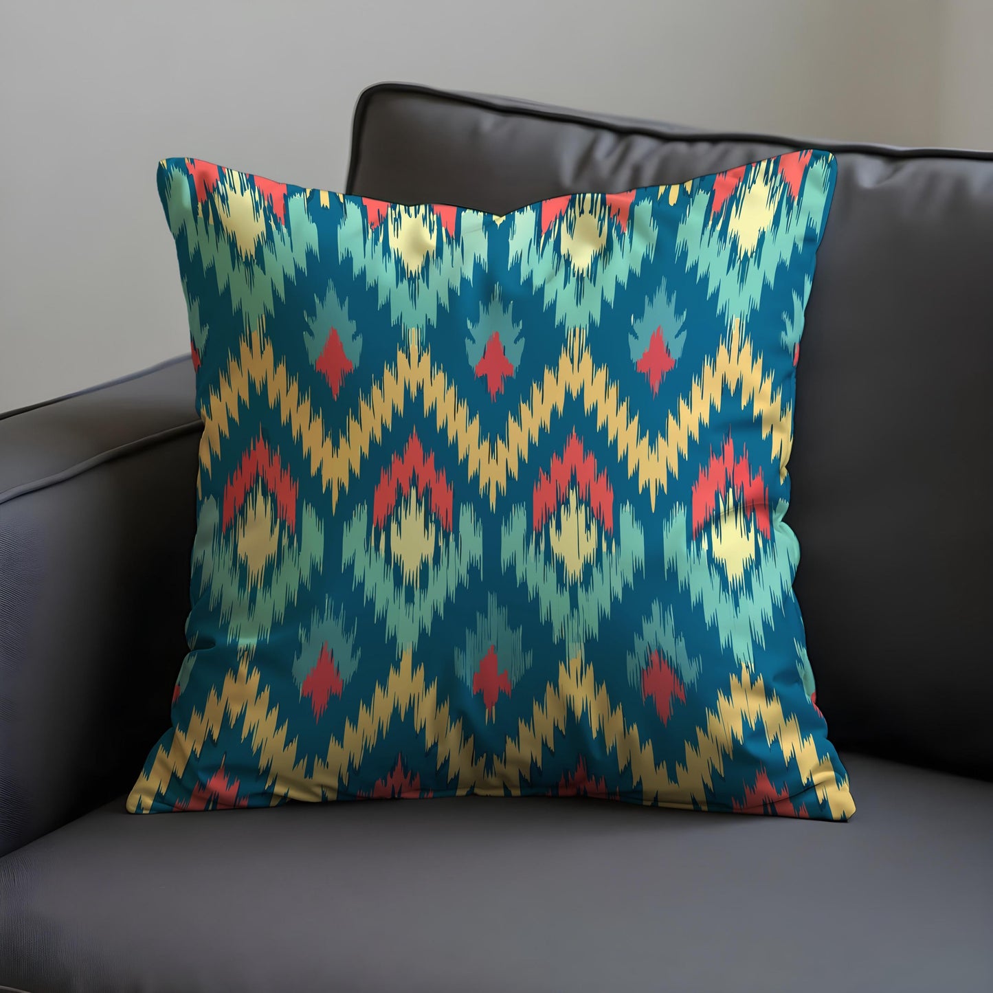 Tribal Ikat Throw Pillow Cover, Bold Geometric Cushion Cover