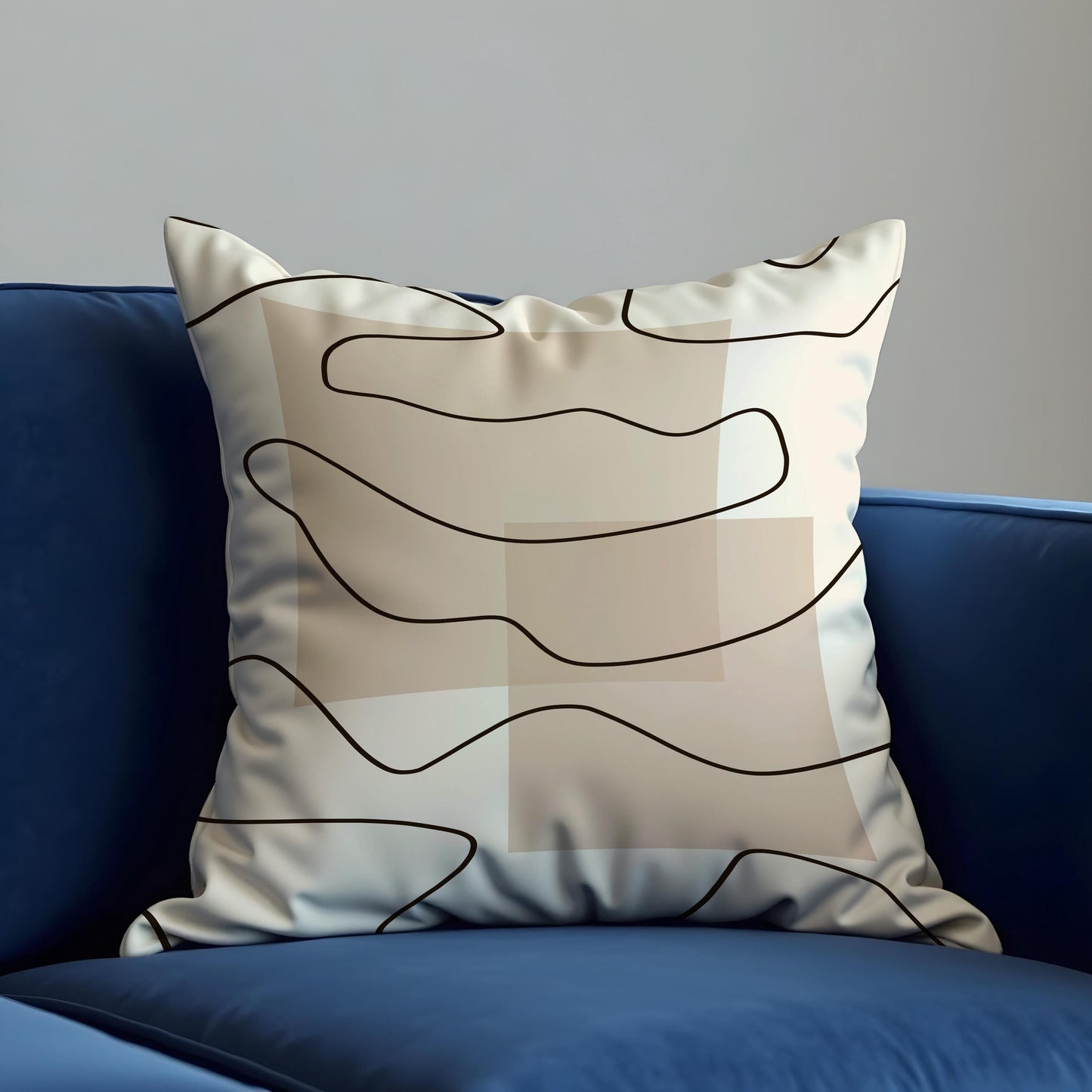 Minimalist Abstract Line Cushion Cover, Modern Throw Pillow Cover