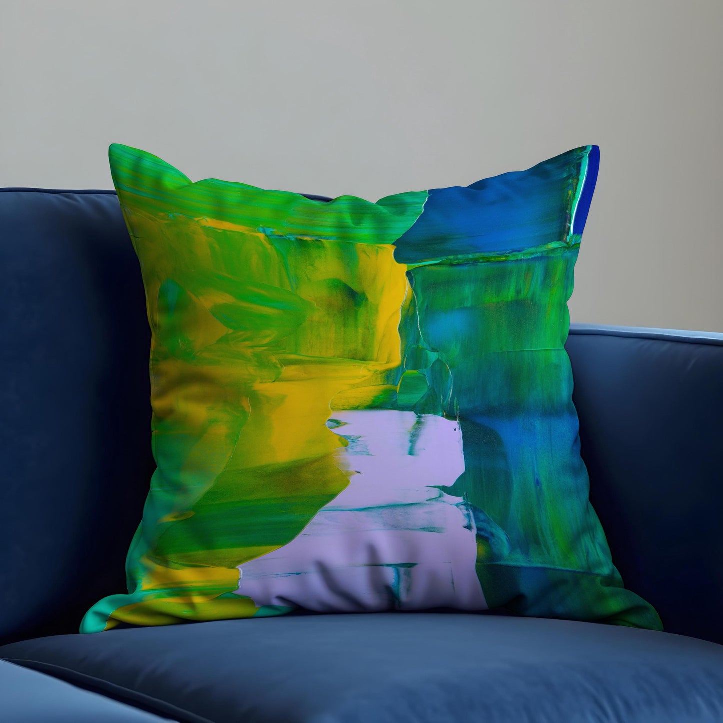 Color Block Abstract Cushion Cover, Colorful Throw Pillow Case