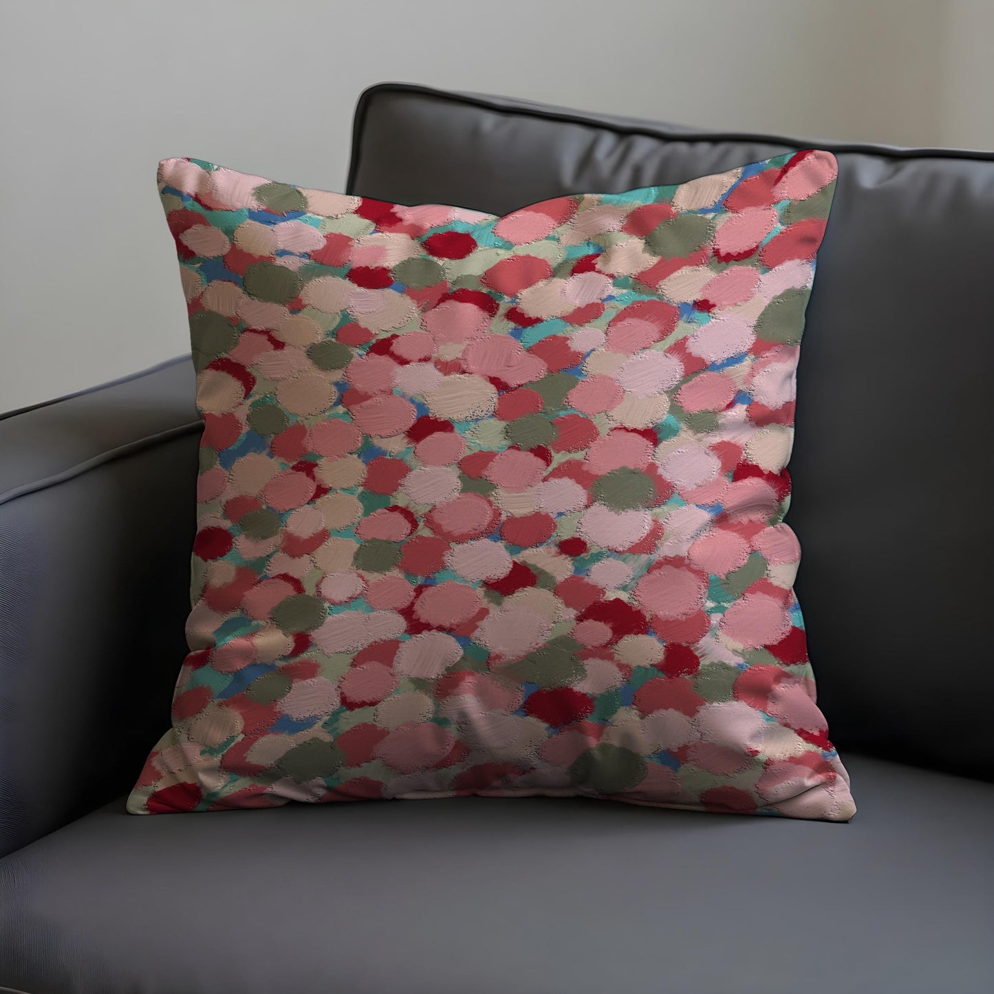 Abstract Dot Cushion Cover, Painterly Brushstroke Pattern Pillow Case