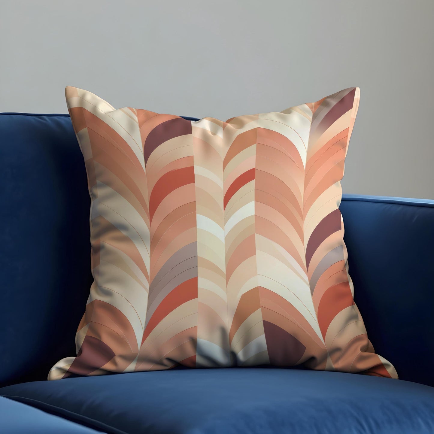 Retro Chevron Throw Pillow Cover, Boho Geometric Cushion Cover