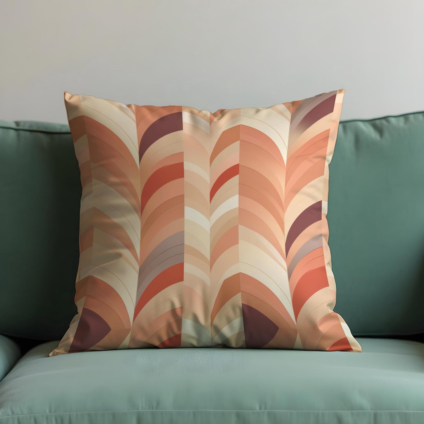 Retro Chevron Throw Pillow Cover, Boho Geometric Cushion Cover