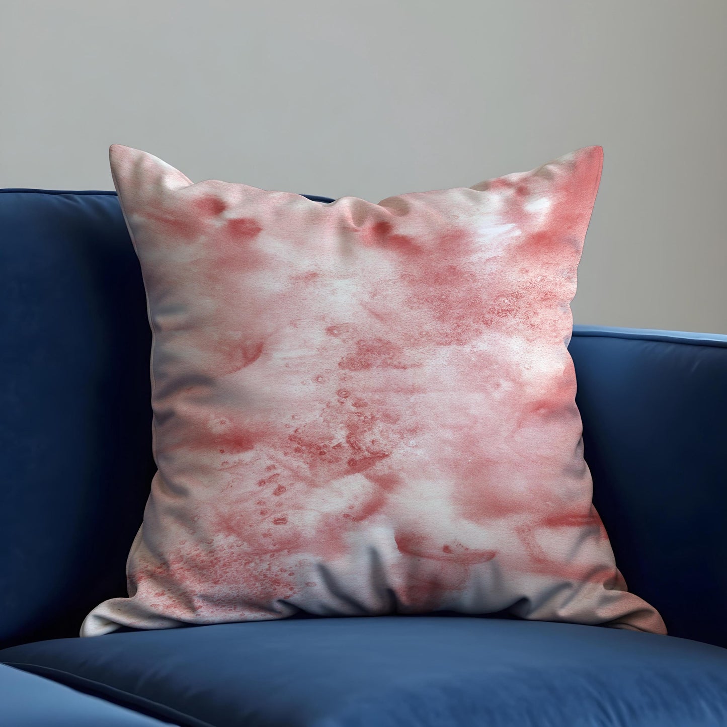 Blush Pink Cushion Cover, Soft Watercolor Marble Texture Pillow Case