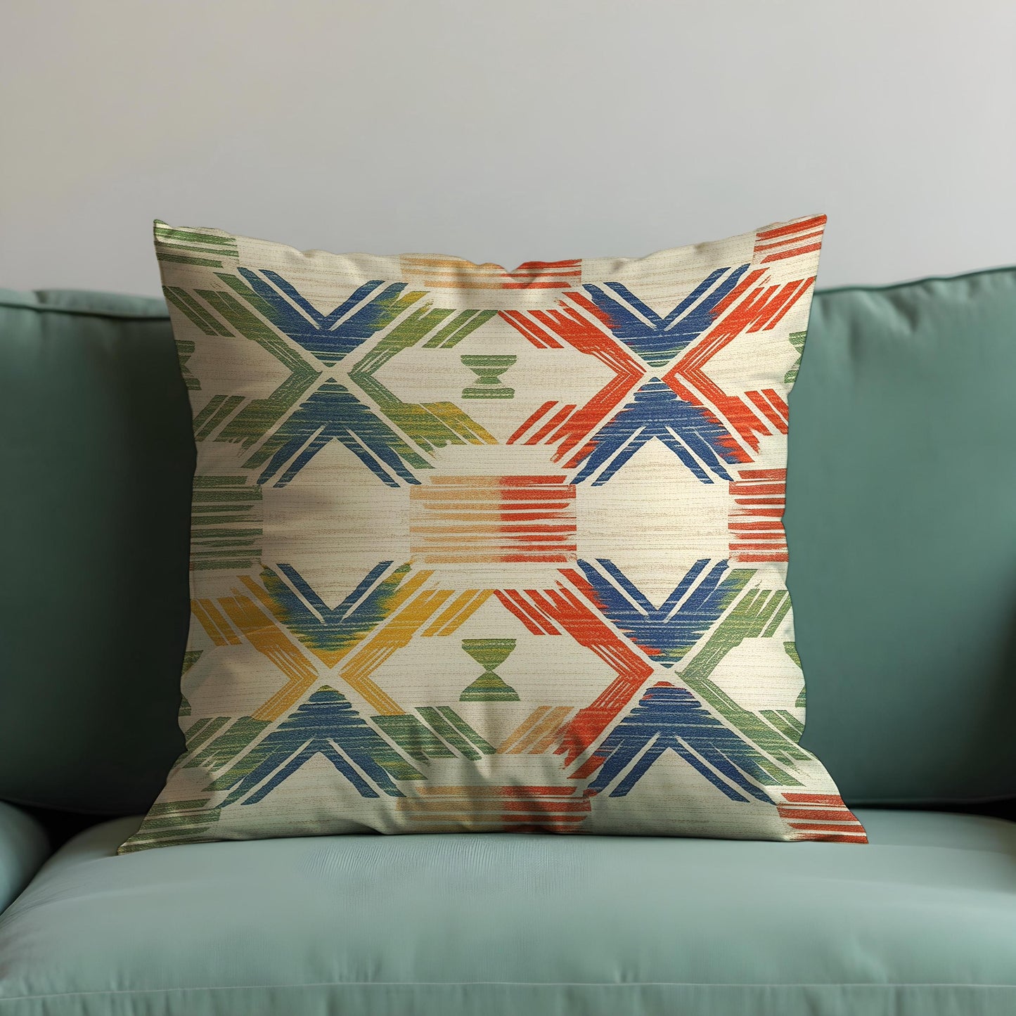 Boho Tribal Geometric Cushion Cover, Southwestern Pattern Pillow Cover