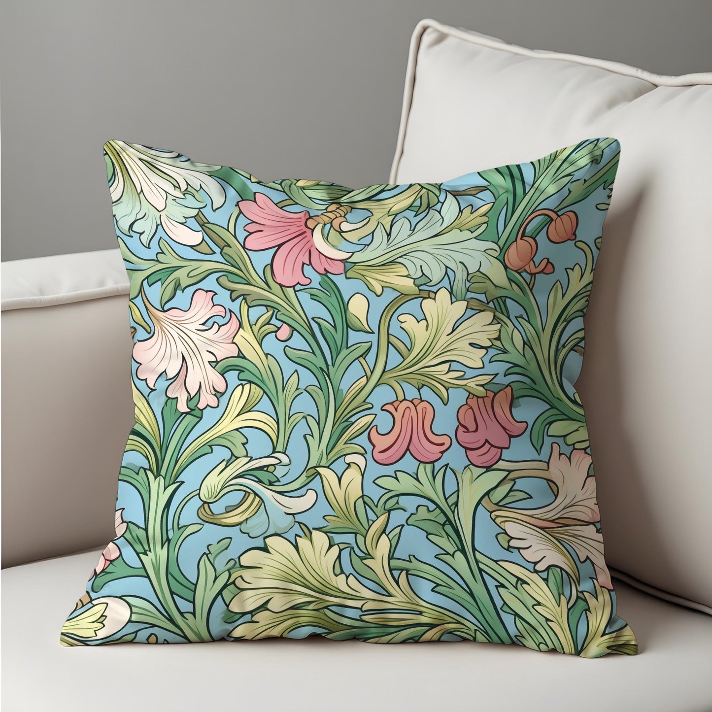 Classic Floral Cushion Cover, Farmhouse Decorative Pillow Cover
