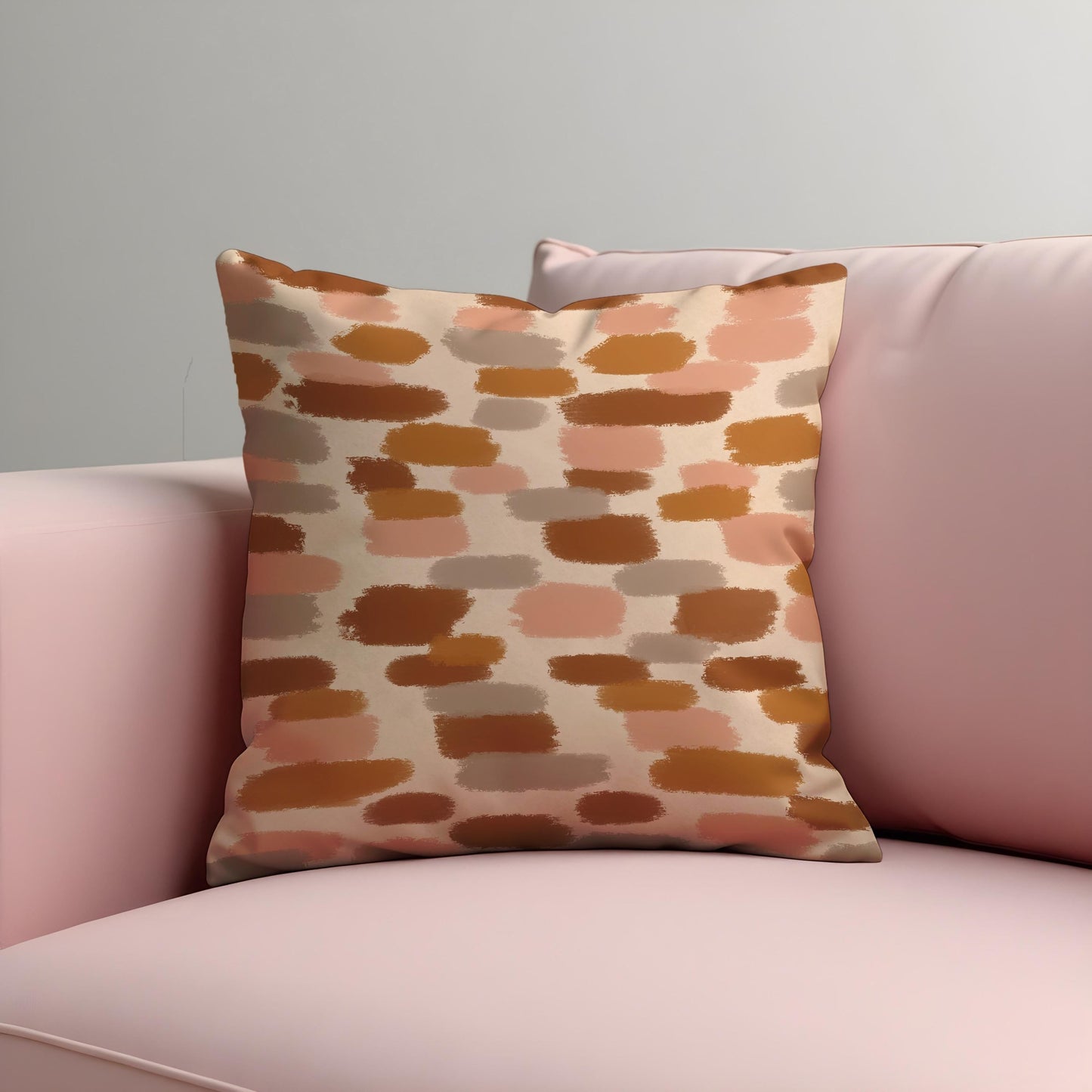 Earth Tone Brushstroke Cushion Cover, Modern Abstract Pillow Cover