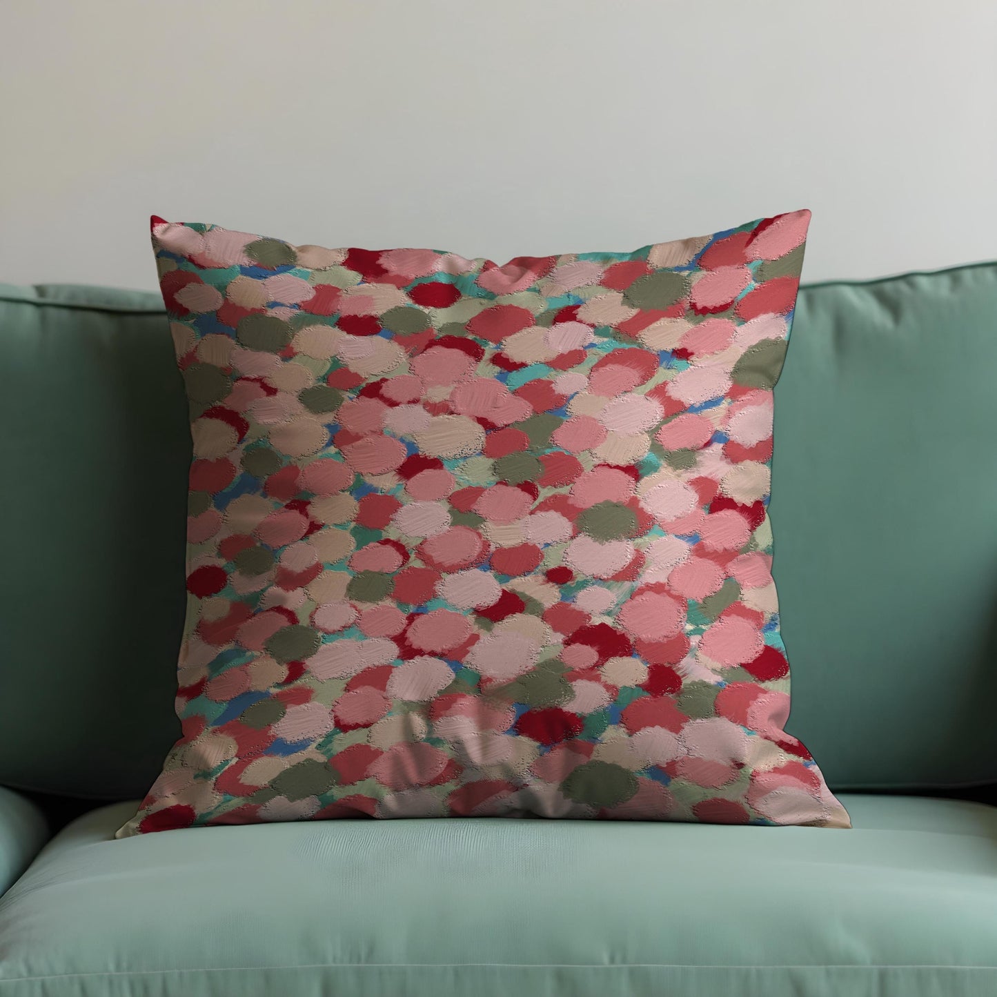 Abstract Dot Cushion Cover, Painterly Brushstroke Pattern Pillow Case