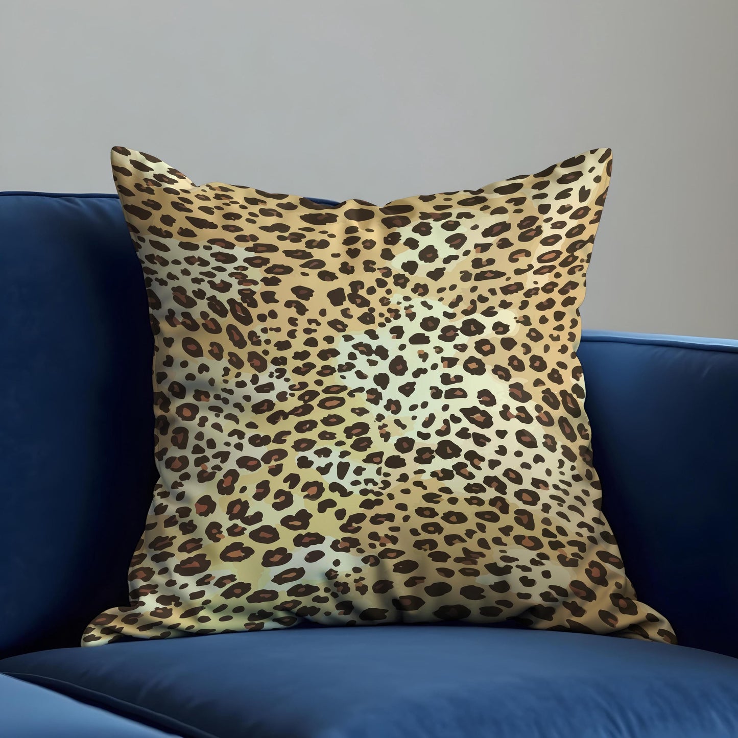 Leopard Print Throw Cushion Cover, Bold Animal Pattern Pillow Cover