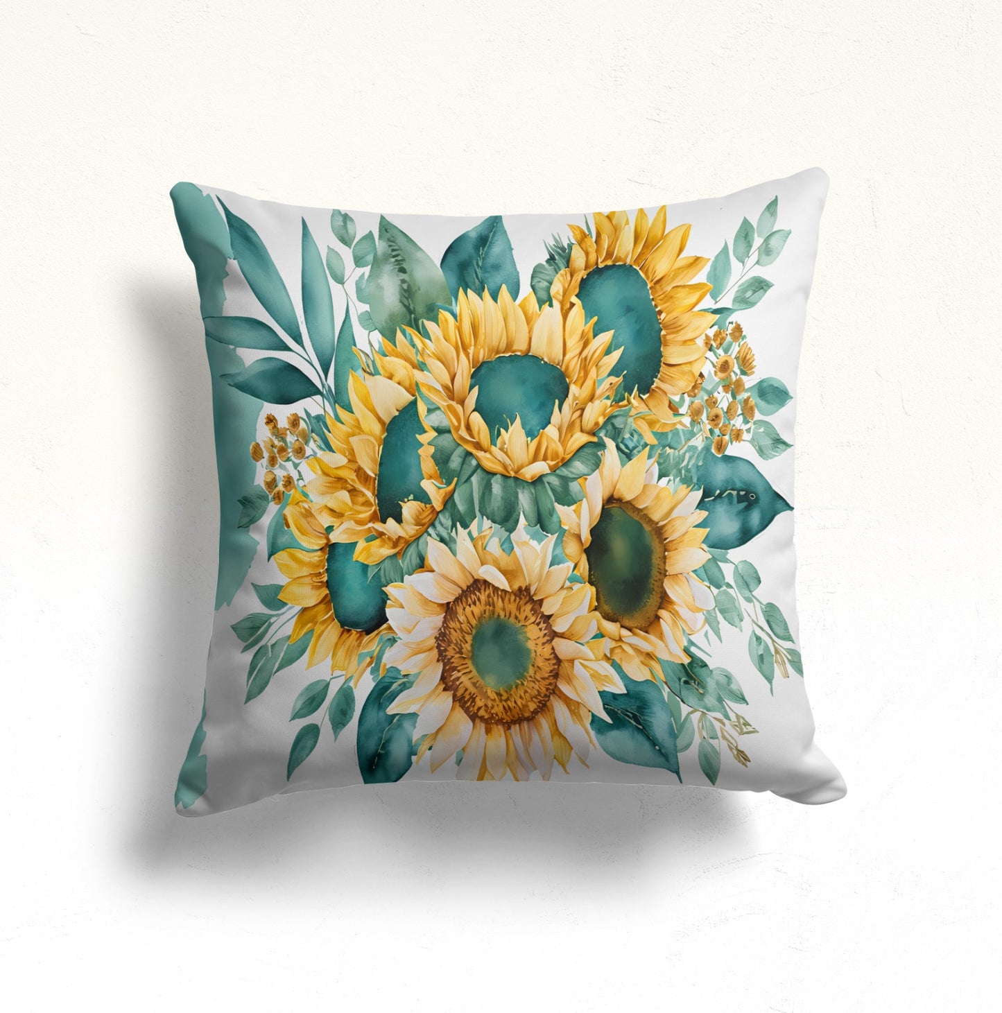 Golden Calla Lily Cushion Cover, Romantic Pastel Charm