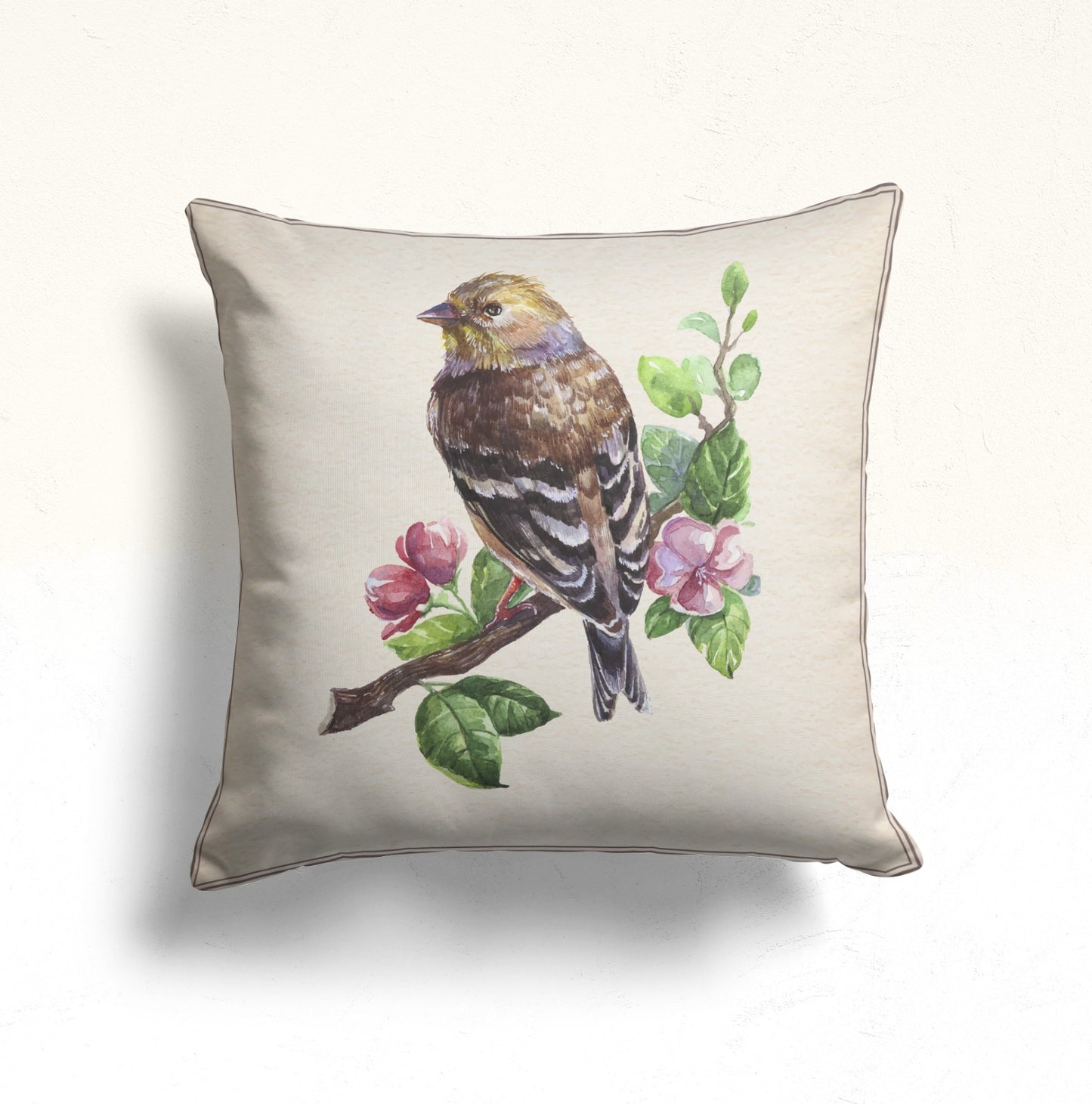 Bird, Butterfly Spring Cushion Cover, Tropical Parrots, Flowers
