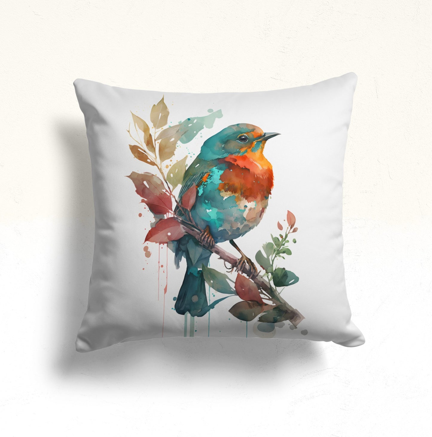 Bird, Butterfly Spring Cushion Cover, Tropical Parrots, Flowers