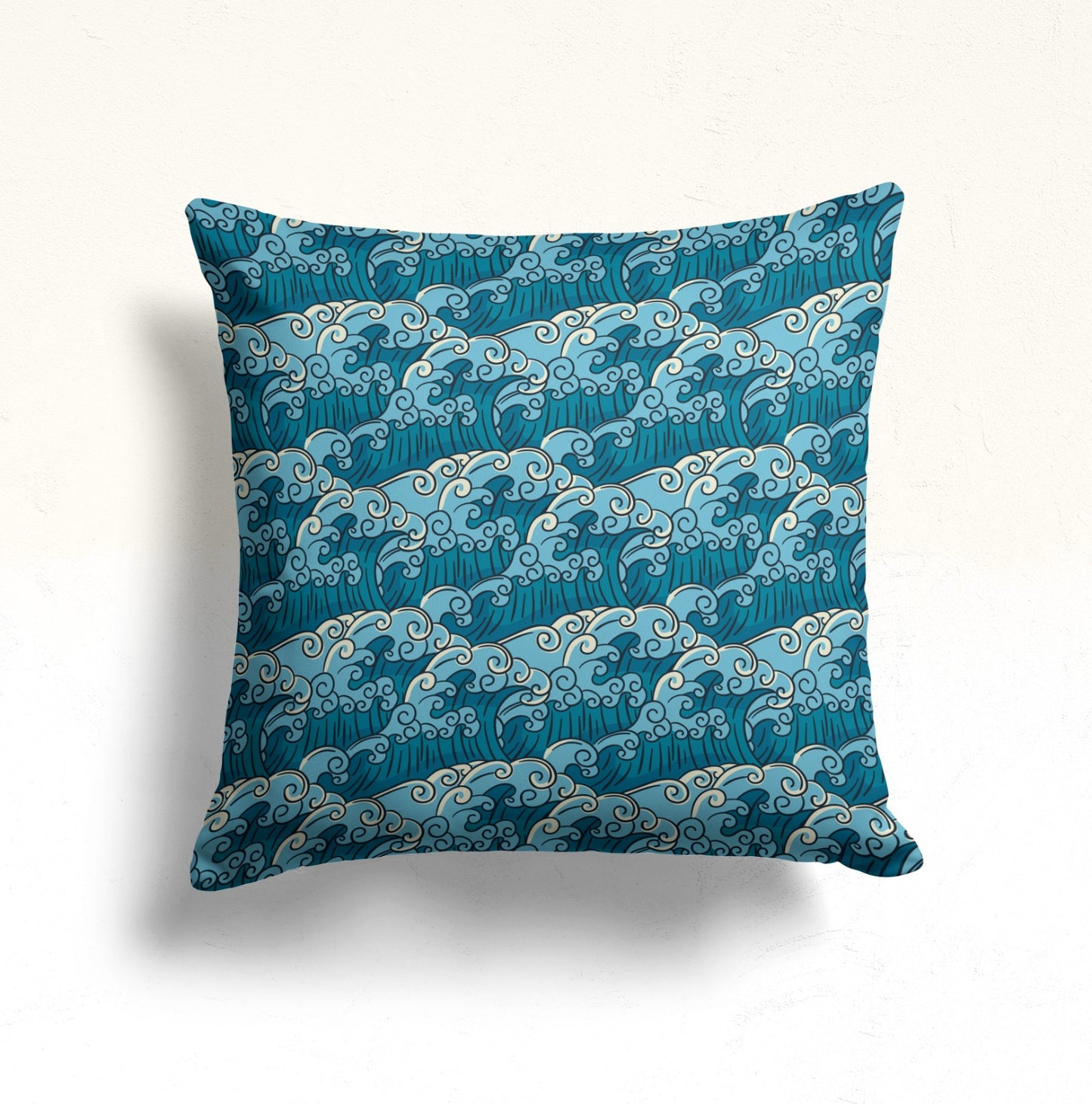 Blue Marine Sea Life Nautical Cushion Cover