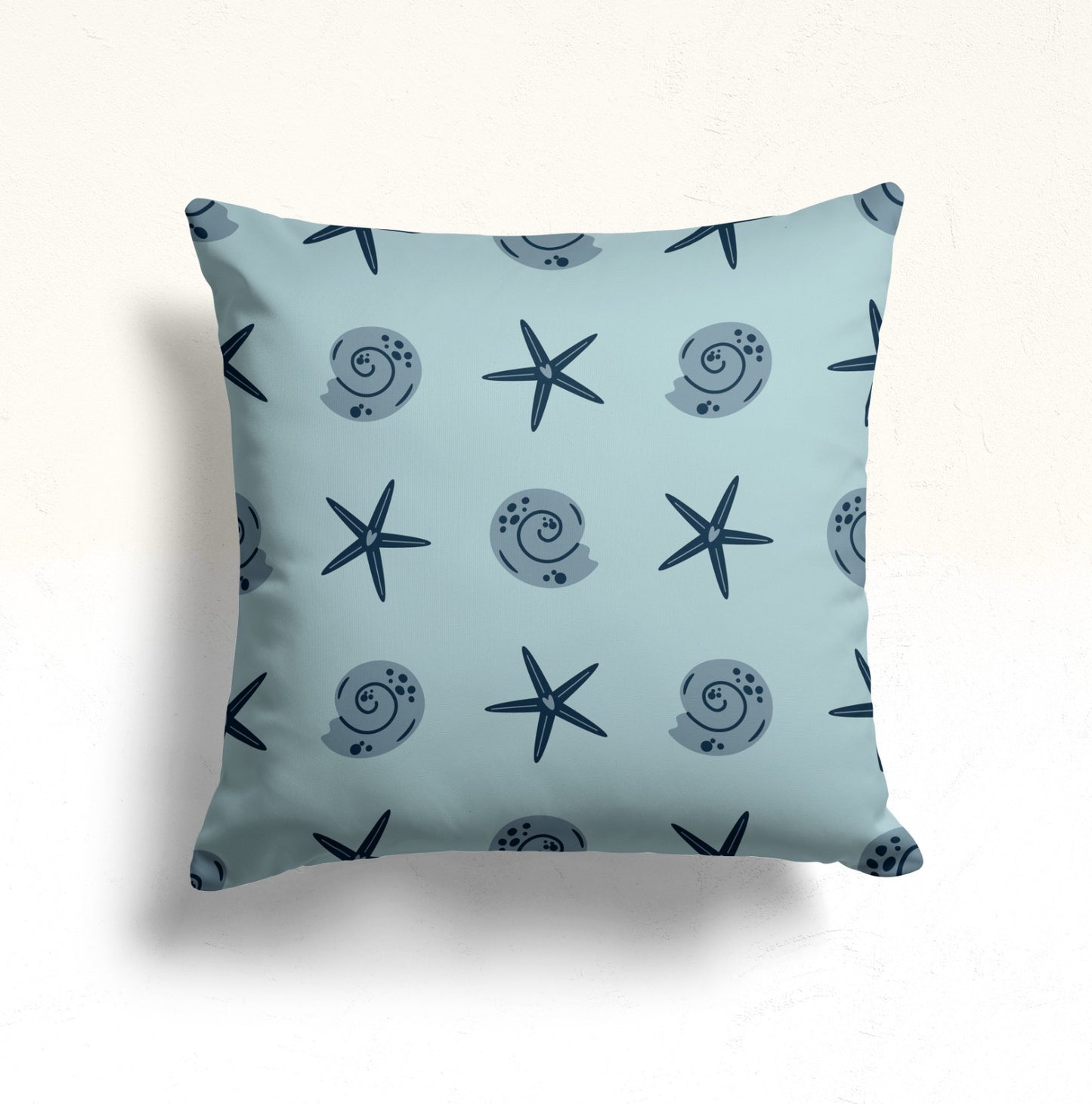 Blue Marine Sea Life Nautical Cushion Cover
