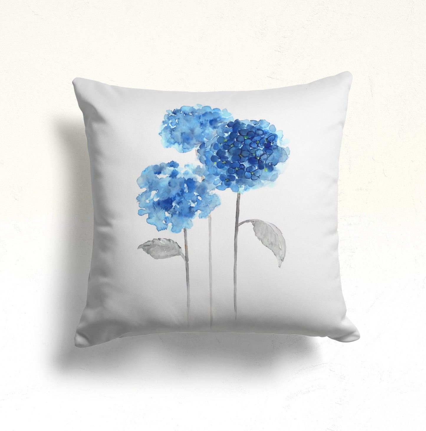 Ocean Wave Cushion Cover in Blue Hues, Tropical Blue Palm
