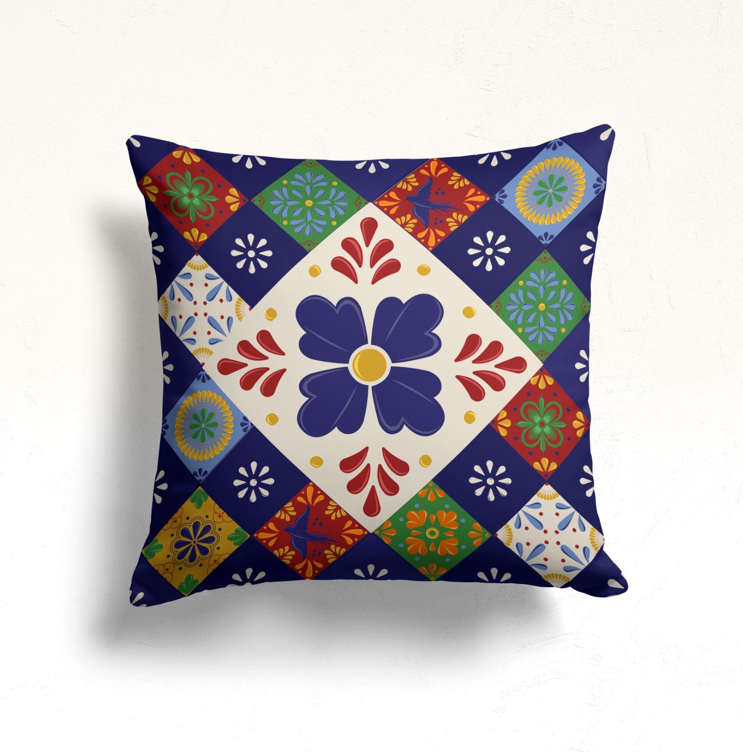 Mediterranean Blues, Andalusian Elegance Cushion Cover
