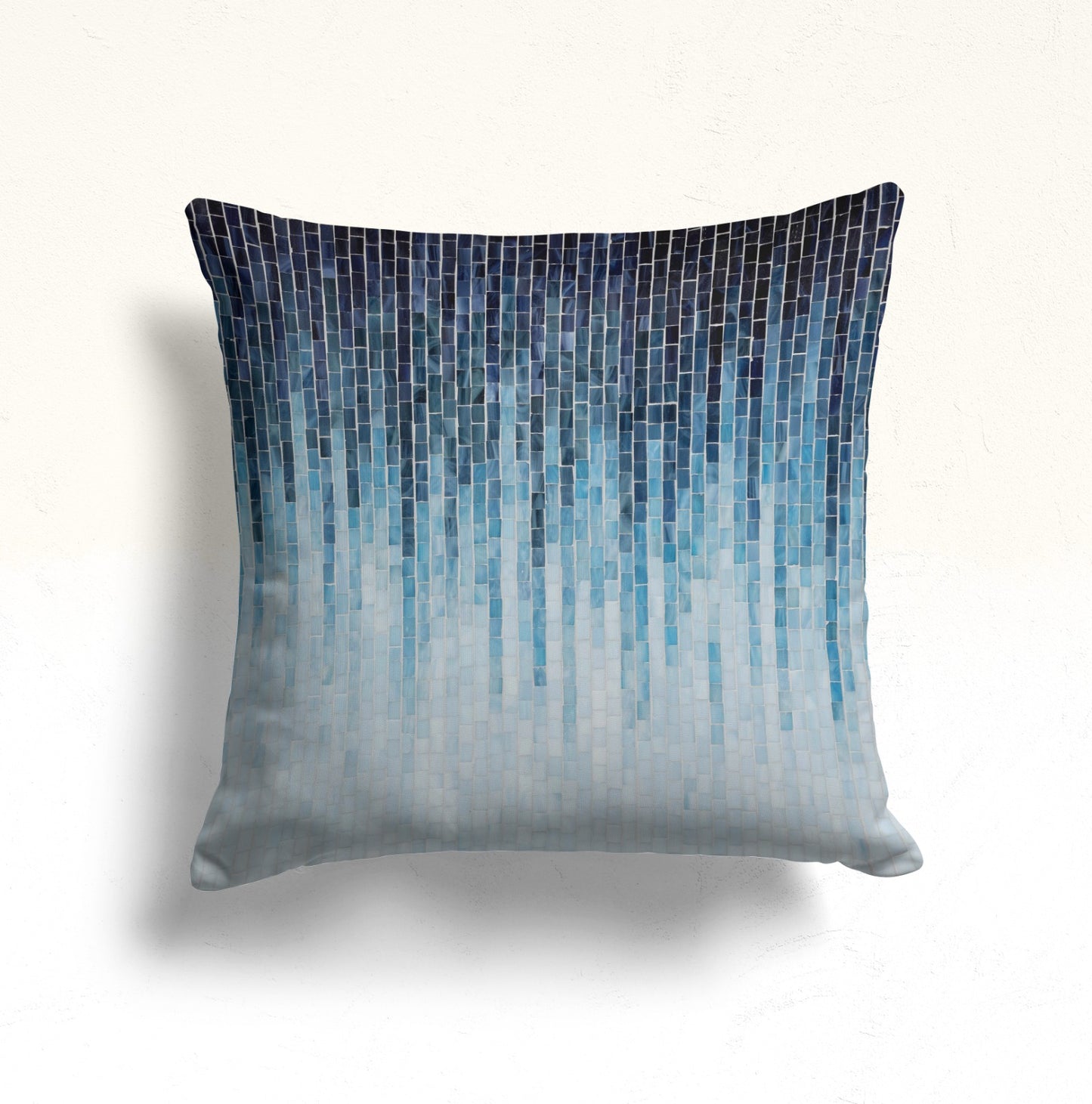 Midnight Waves Geometric Cushion Cover, Lunar Phases Circle Pattern