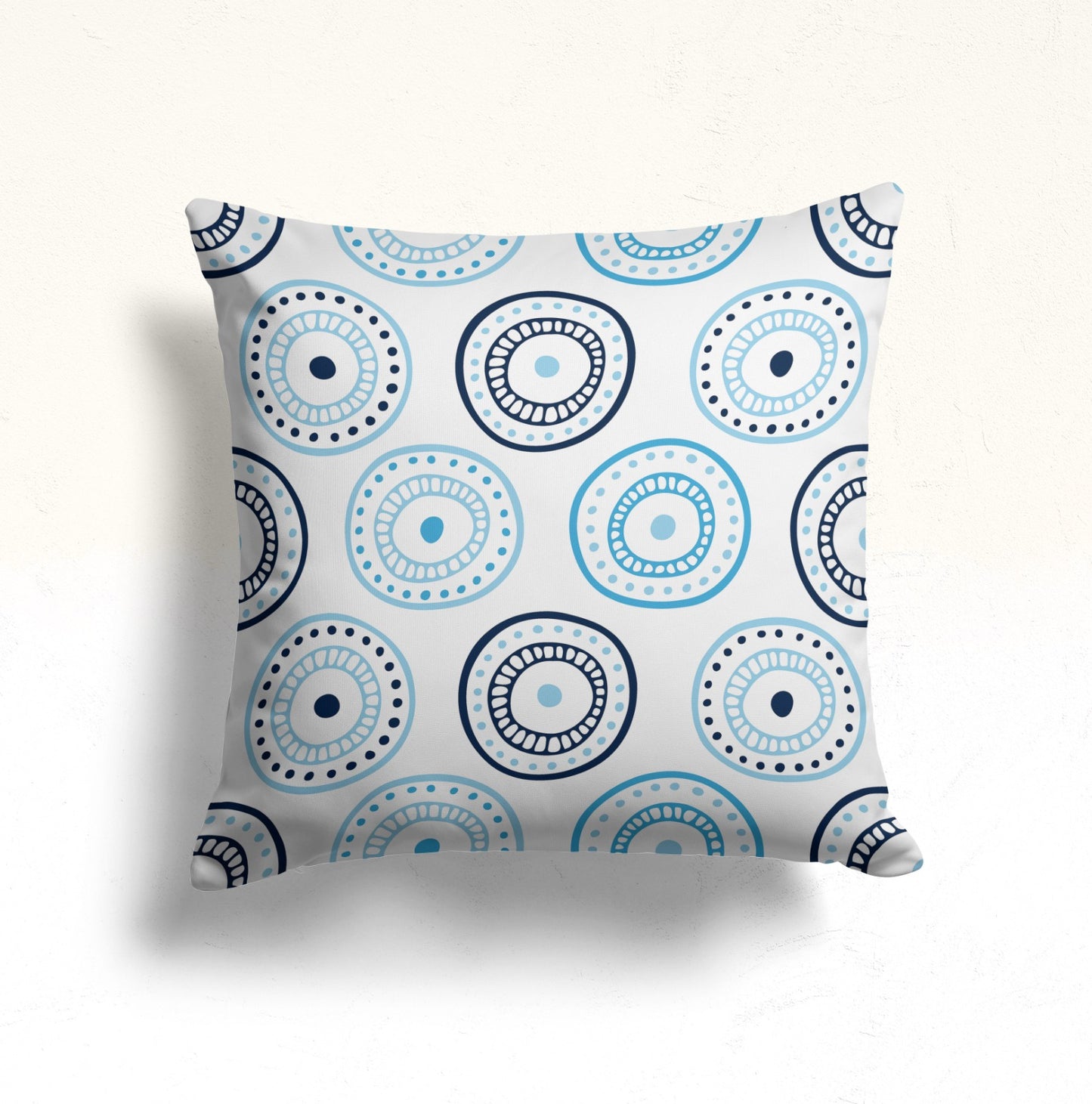 Retro Circular Pattern Pillow Cover, Daisy Splash Decorative