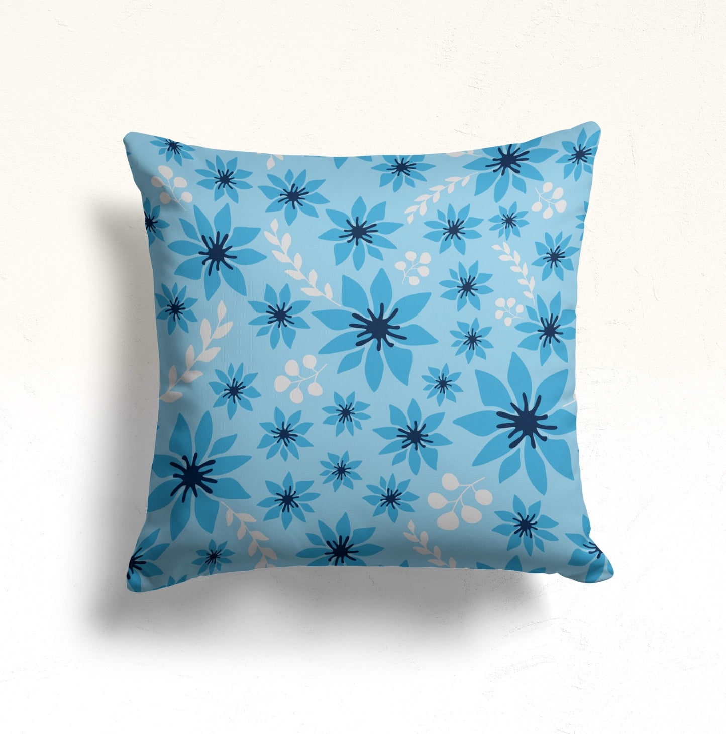 Modern Floral Striped Cushion Cover