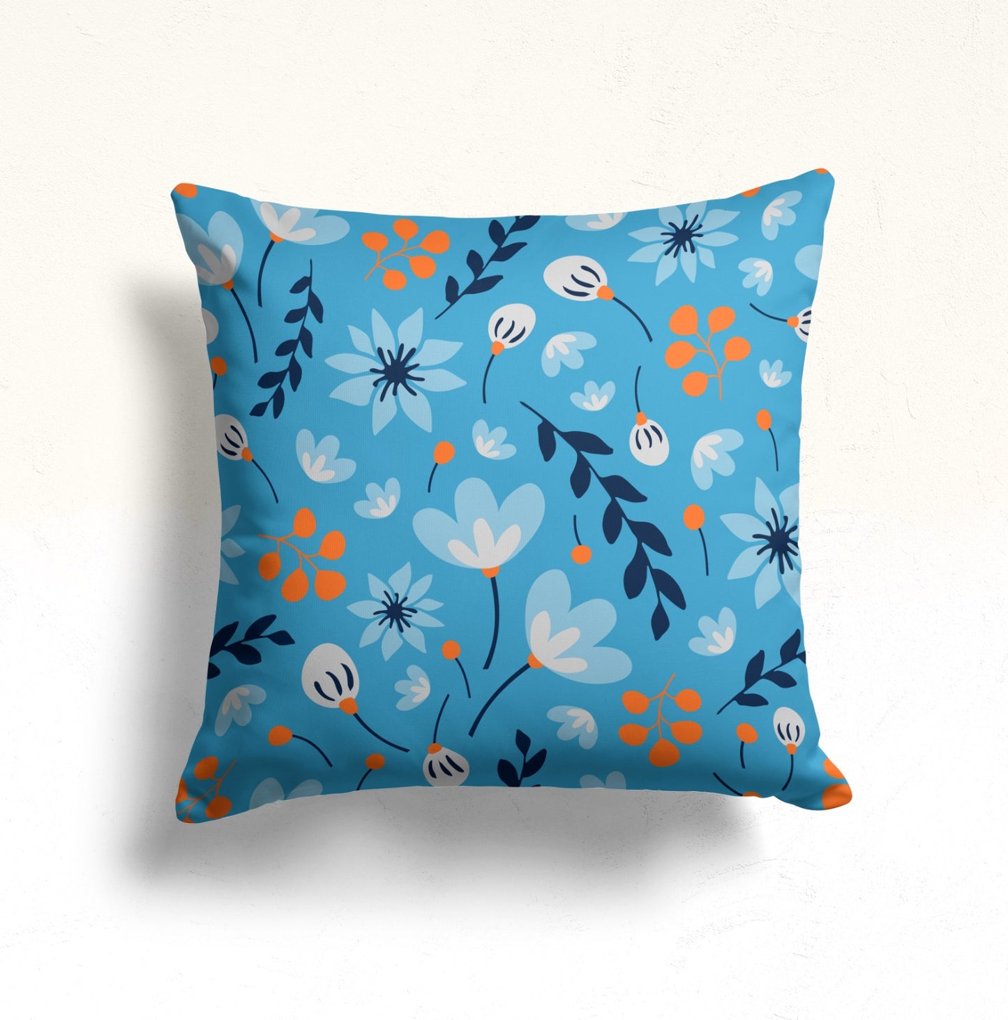 Modern Floral Striped Cushion Cover